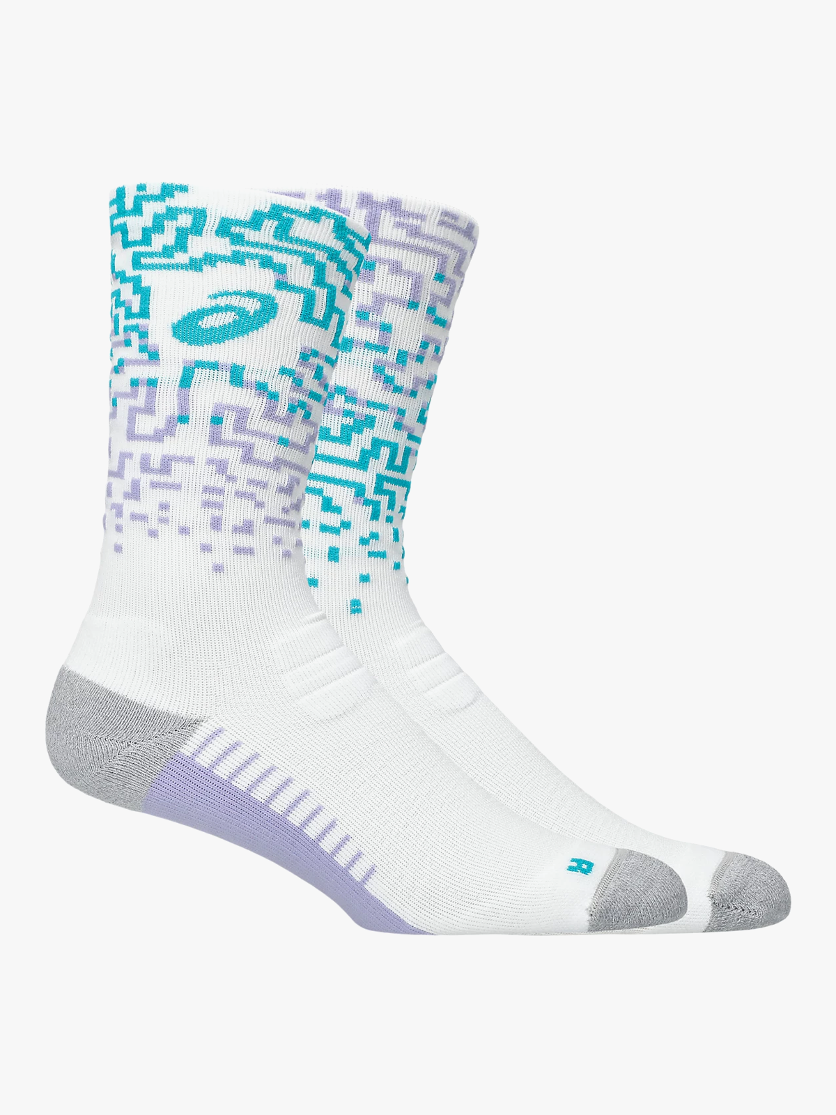 ASICS Performance Run Sock Crew White/Energy Aqua/Fresh Air