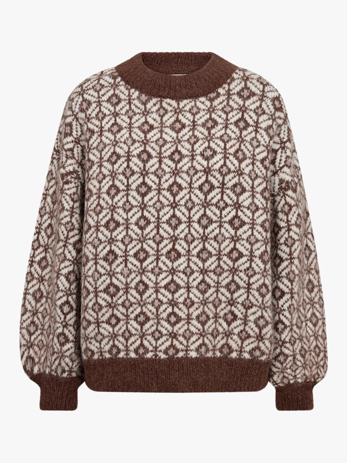 A-View Stavanger Knit Pullover 071 Cream/brown