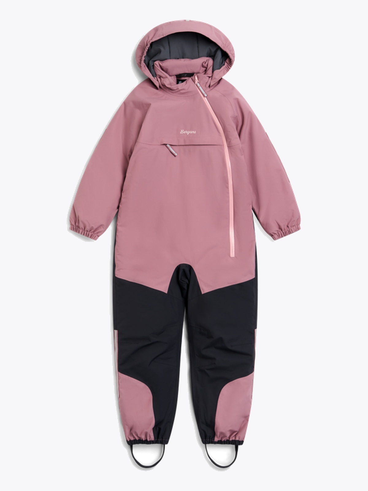 Bergans Lilletind Insulated Shell Coverall Kids Rosa