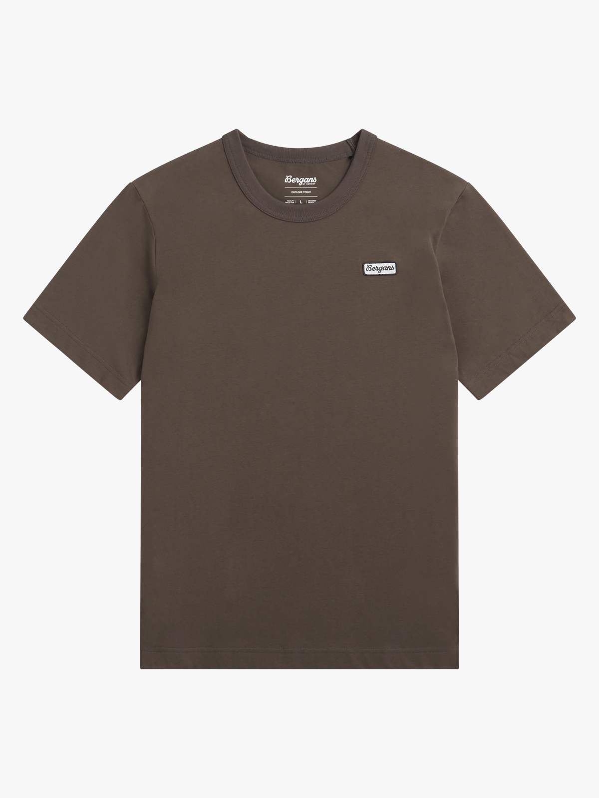 Bergans Logo Cotton Tee Men Dark Rock Taupe