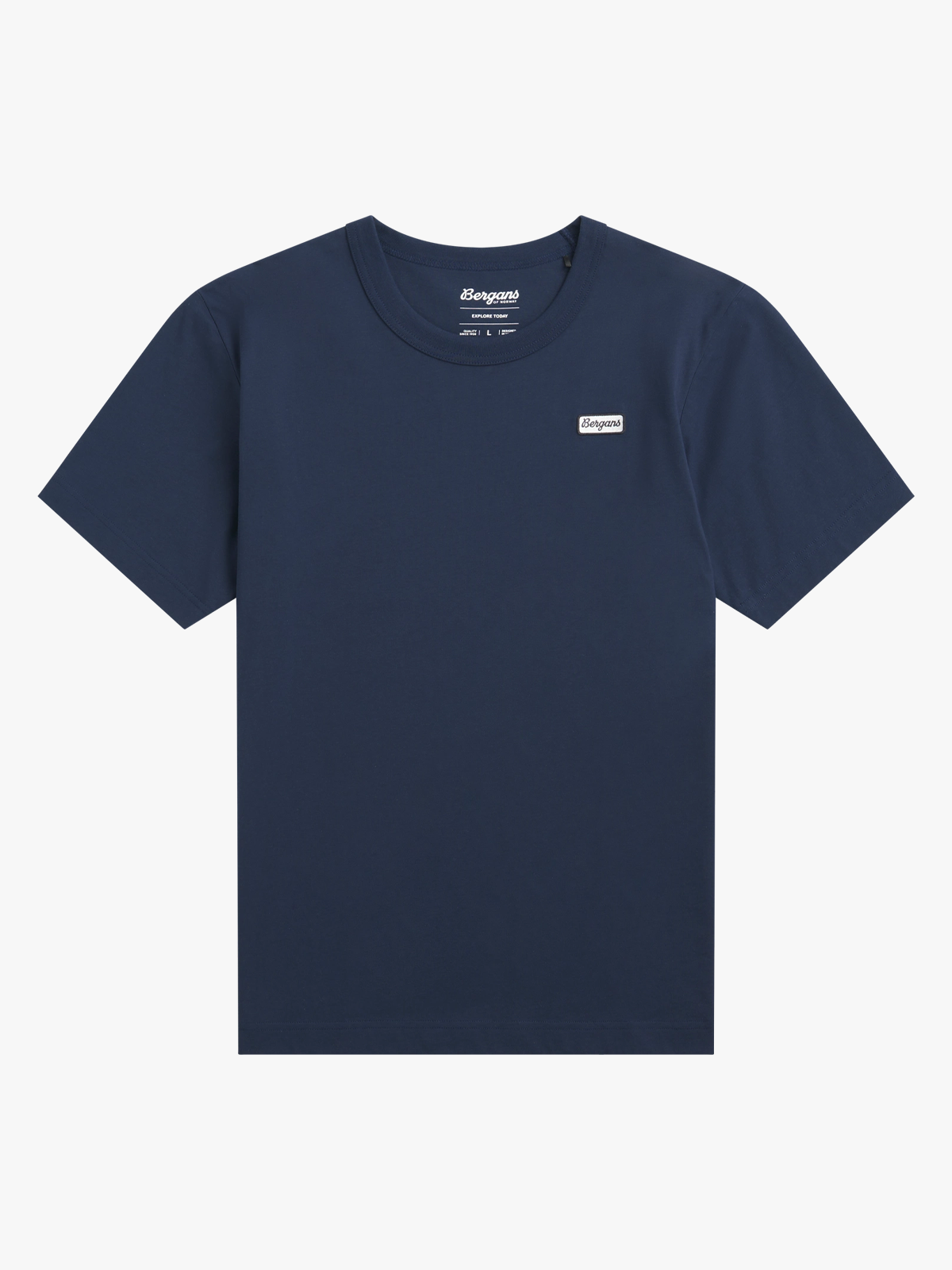 Bergans Logo Cotton Tee Men Navy Blue