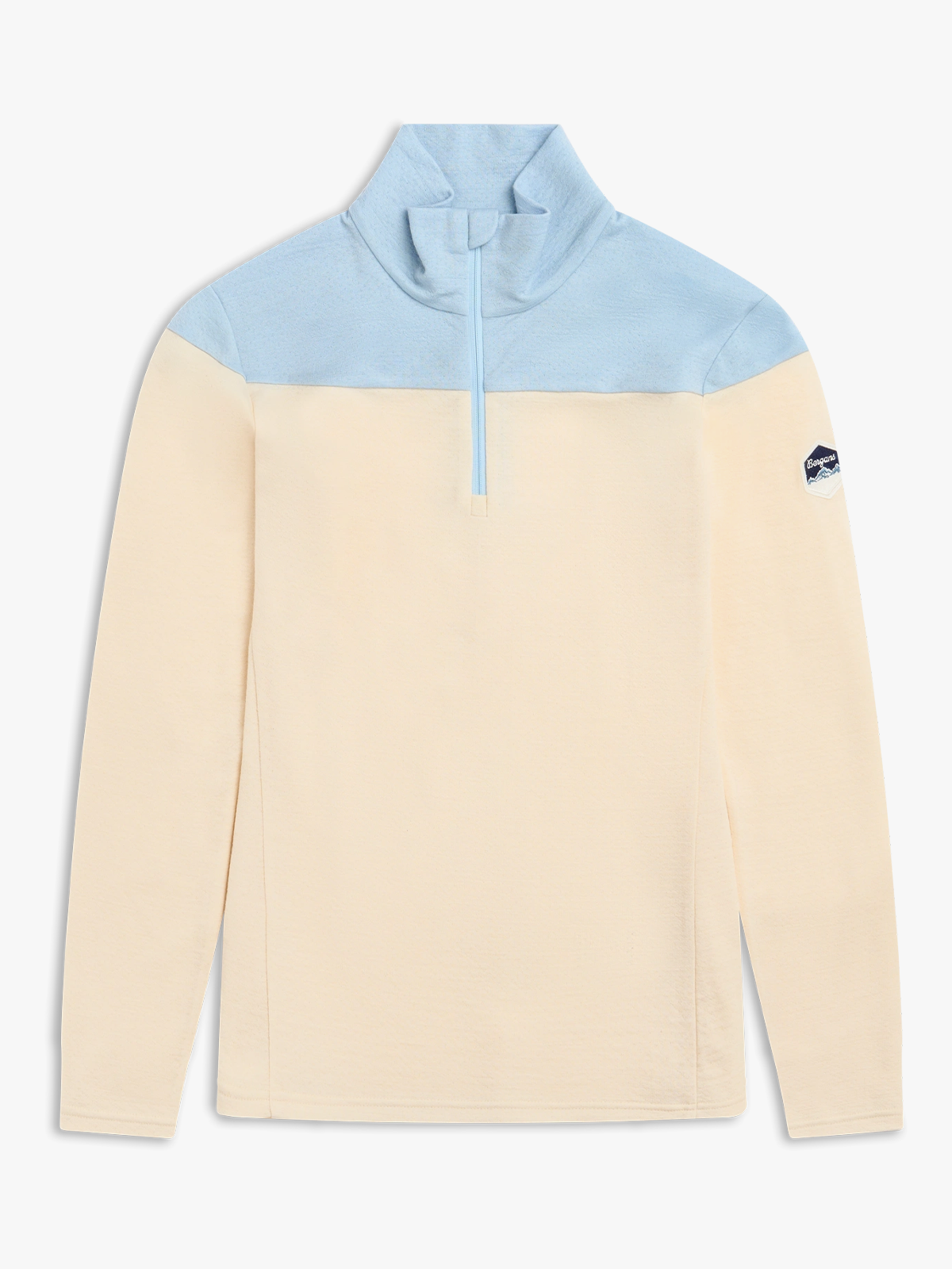 Bergans Inner:Dual Merino Half Zip Women Creme / Light Dusty Blue