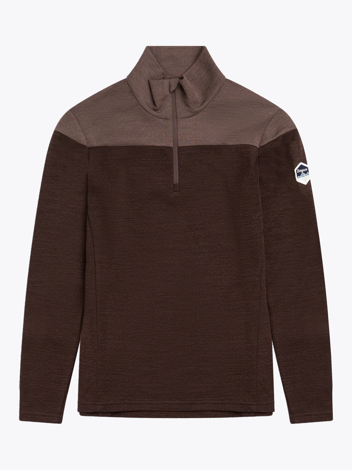 Bergans Inner:Dual Merino Half Zip Women Dark Chocolate / Hot Cocoa