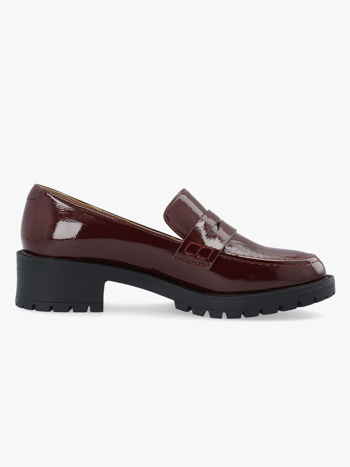 Bianco Pearl Simple Penny Loafer Patent Aquarius Burgundy
