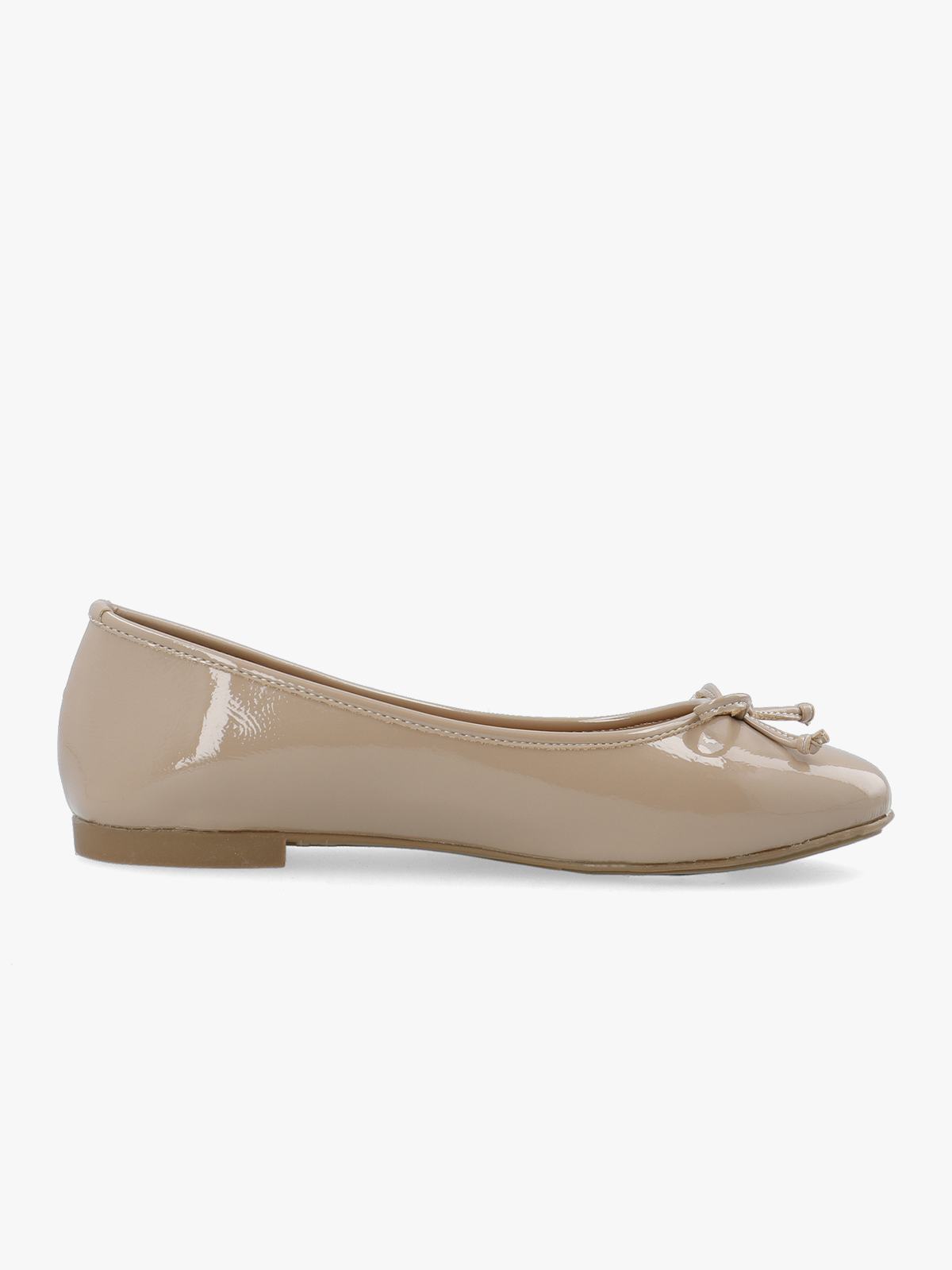 Bianco Celine Ballerina Faux Leather Nougat