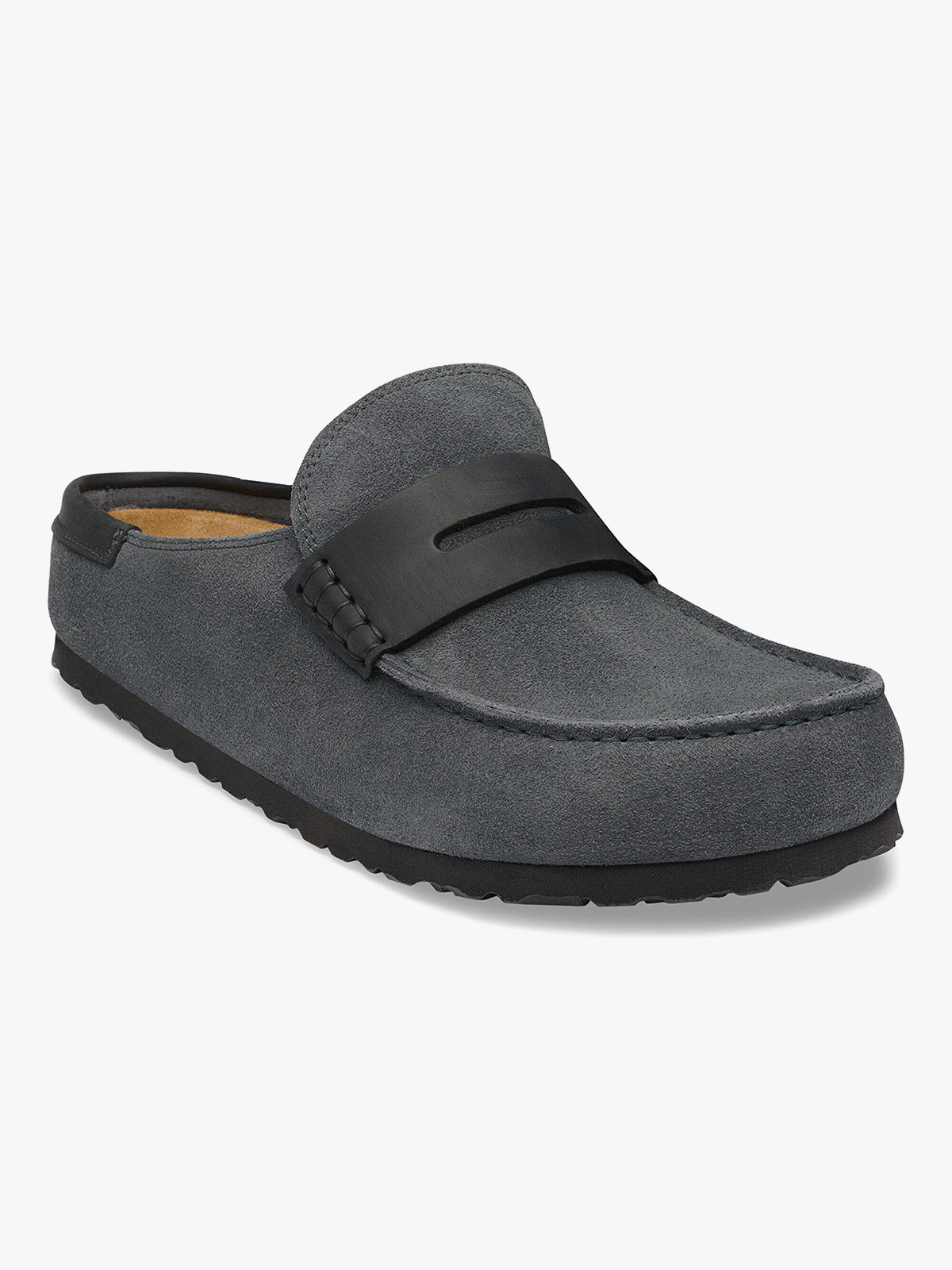 Birkenstock Naples Wrapped Mixed Leather Charcoal
