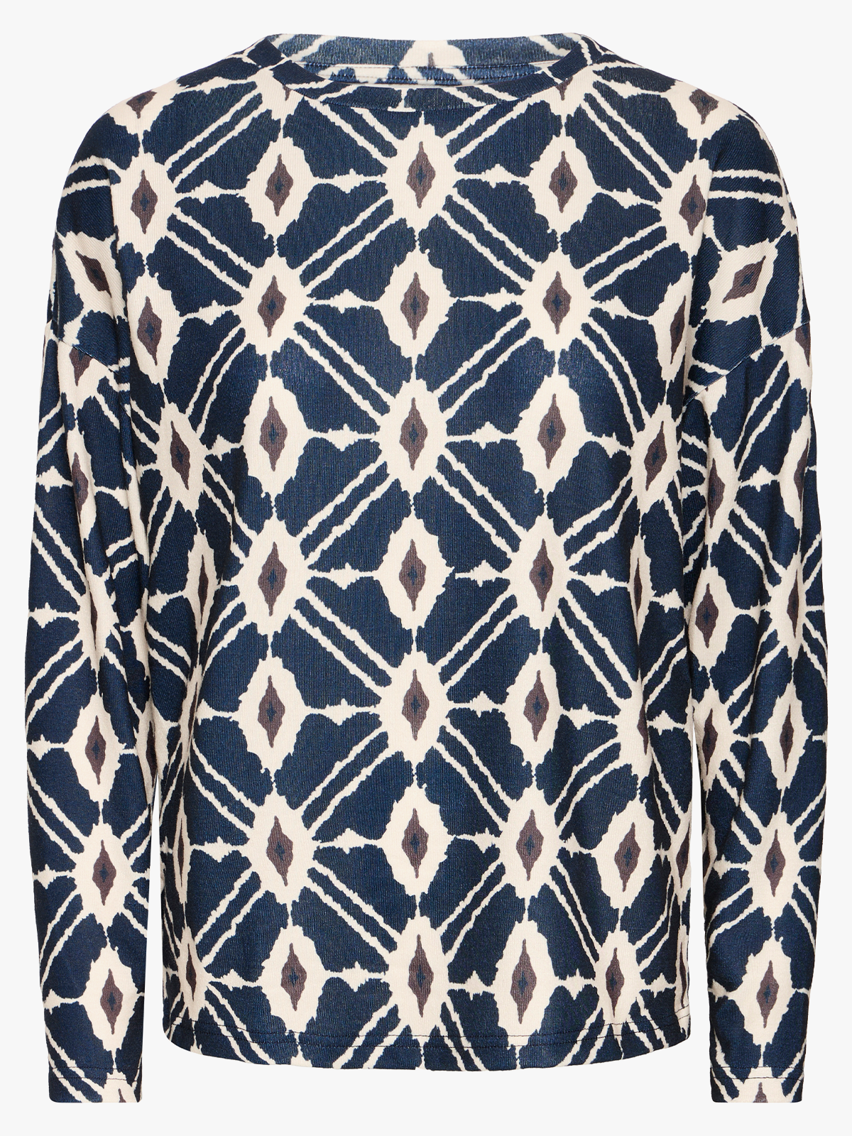 B.YOUNG Pieta All Over Print Top Navy Blazer Ikat