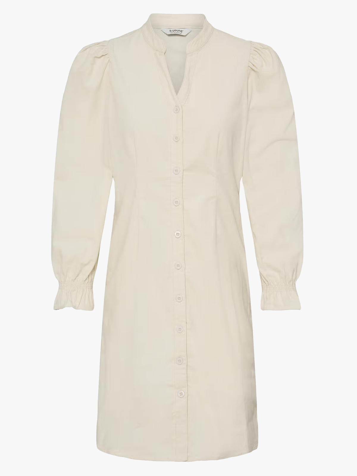 B.YOUNG Denord Vneck Dress Birch / White