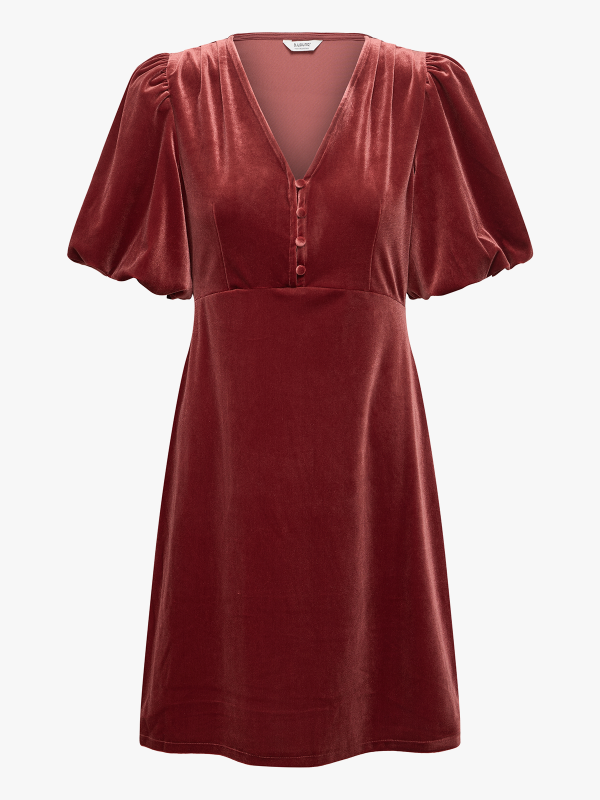 B.YOUNG Perlina Balloon Sleeve Dress Sun-dried Tomato