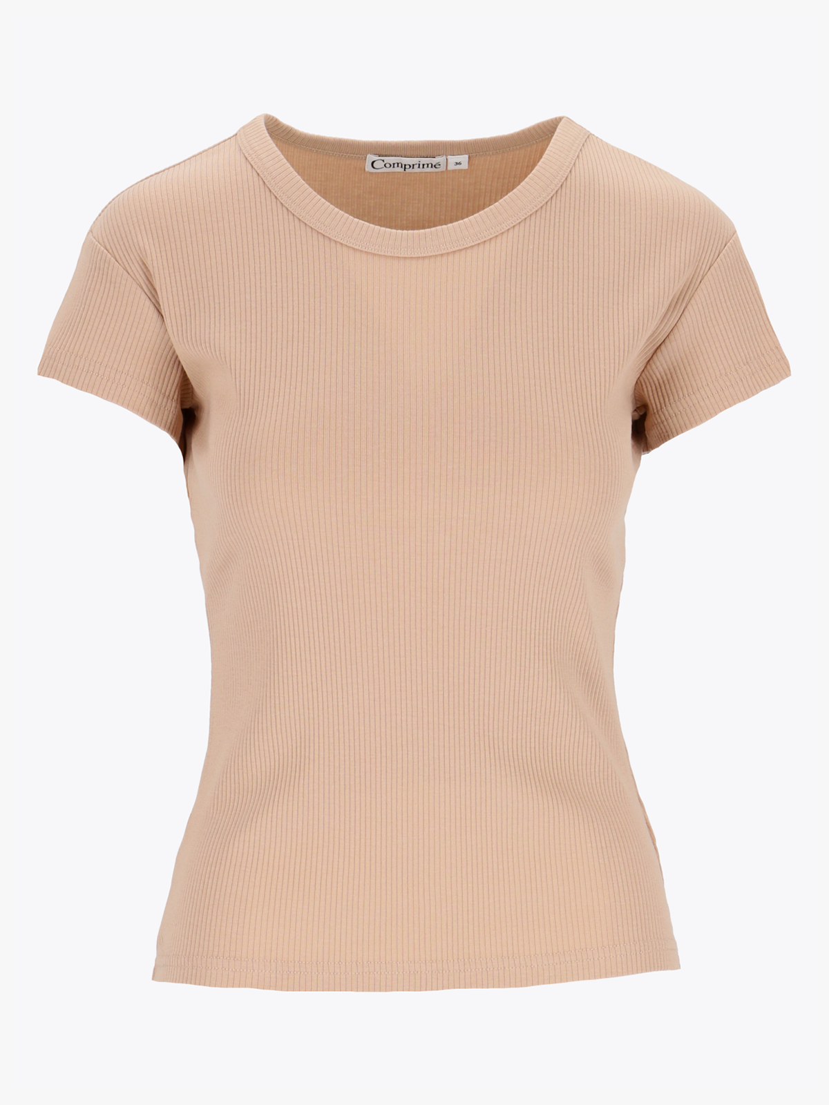 Comprimé Basic Rib T-Shirt Nude