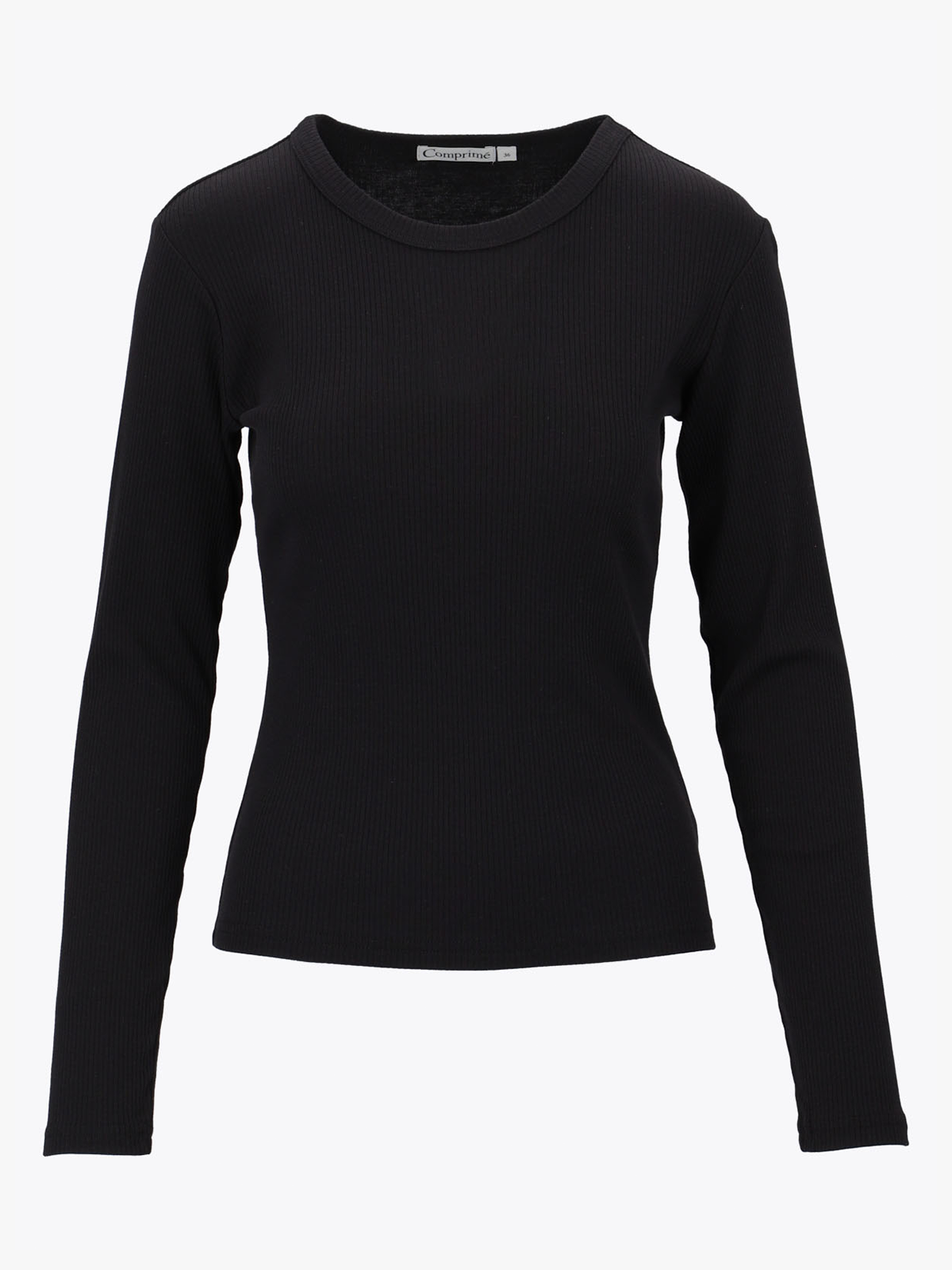 Comprimé Basic Rib Longsleeve Black