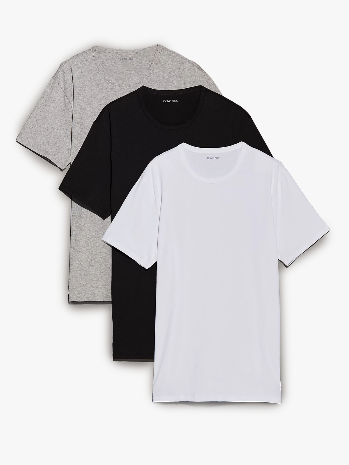 Calvin Klein Short Sleeve Crew Neck 3 pack Black / White / Grey Heather