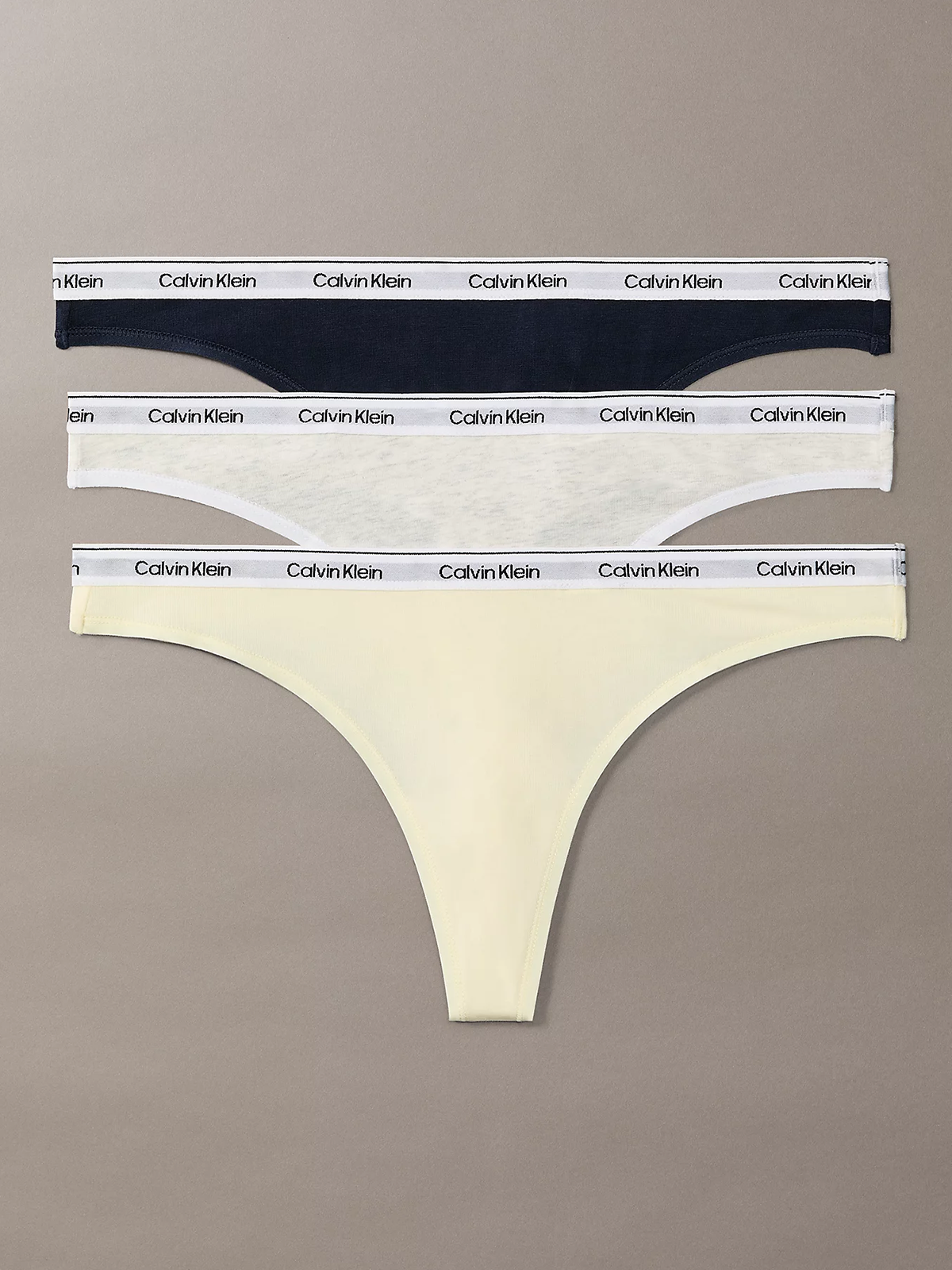 Calvin Klein 3 Pack Thong shoreline/ snow heather/ pear sorbe