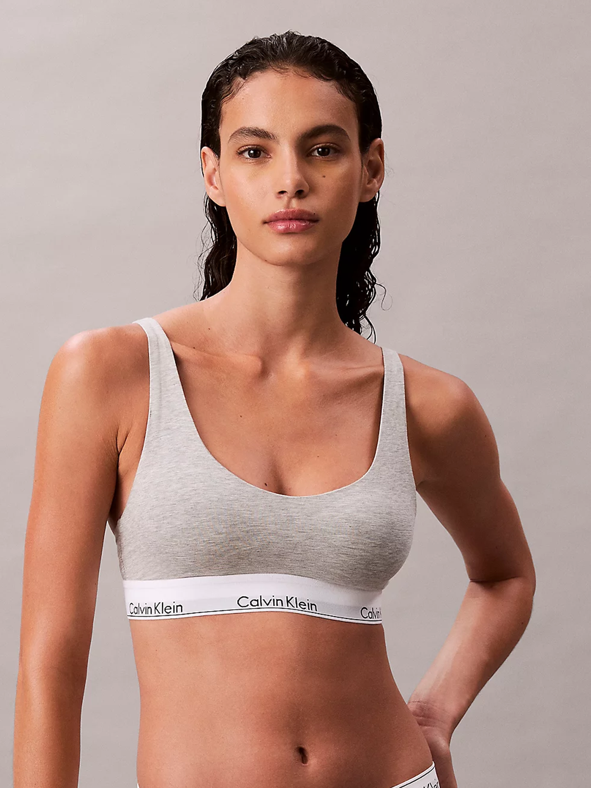 Calvin Klein Lined Bralette Grey Heather
