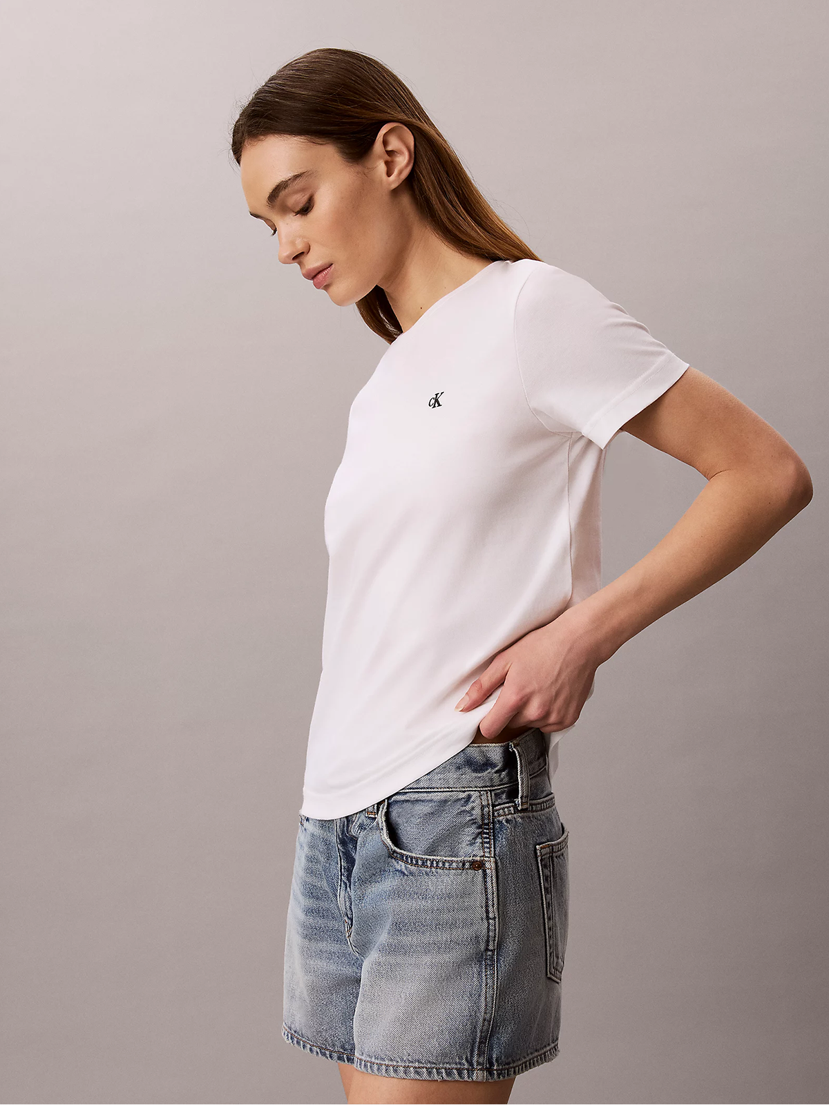 Calvin Klein Short Sleeve Monogram Crew Tee Bright White