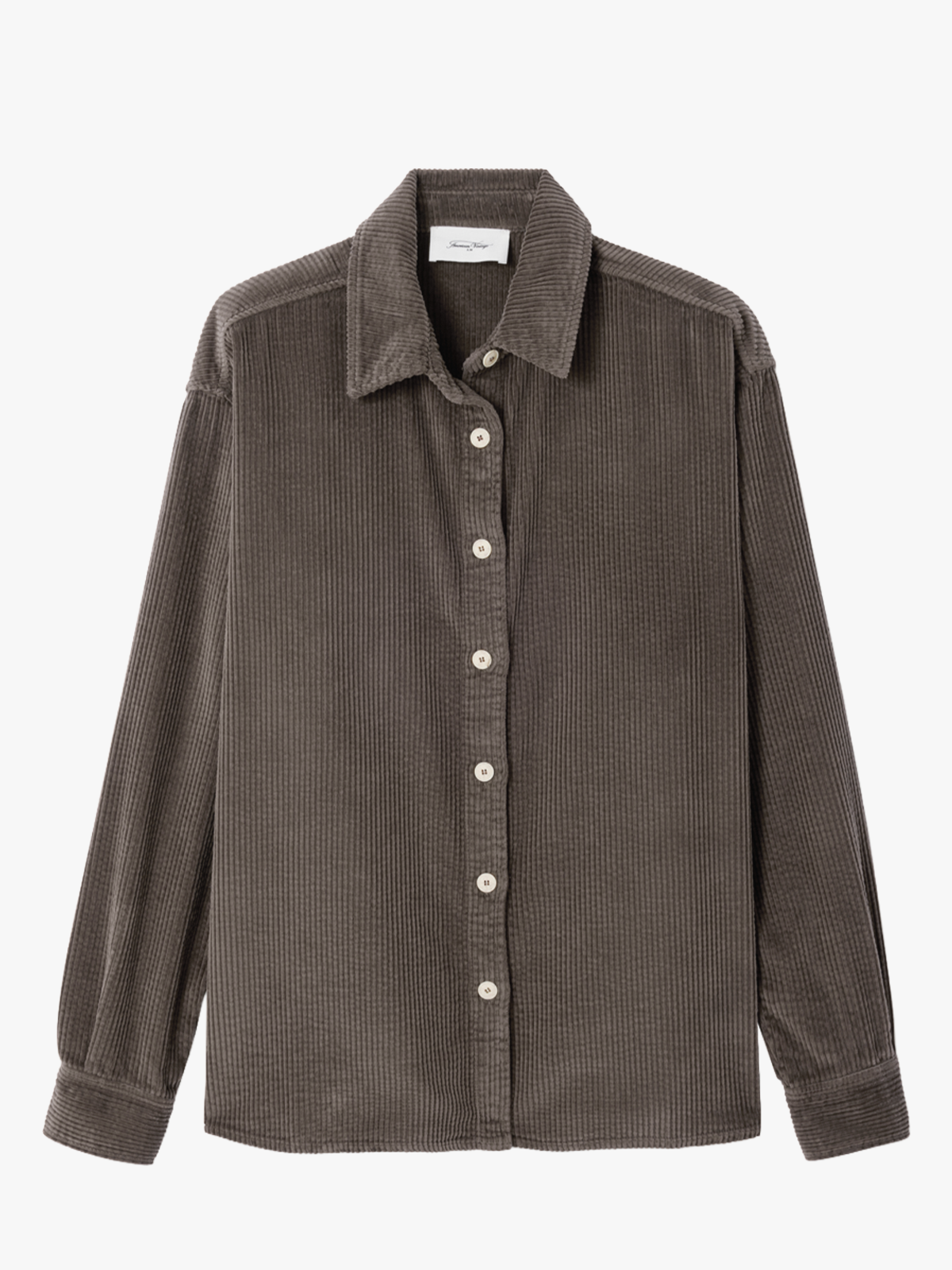 American Vintage Padow Long Sleeve Shirt Brun