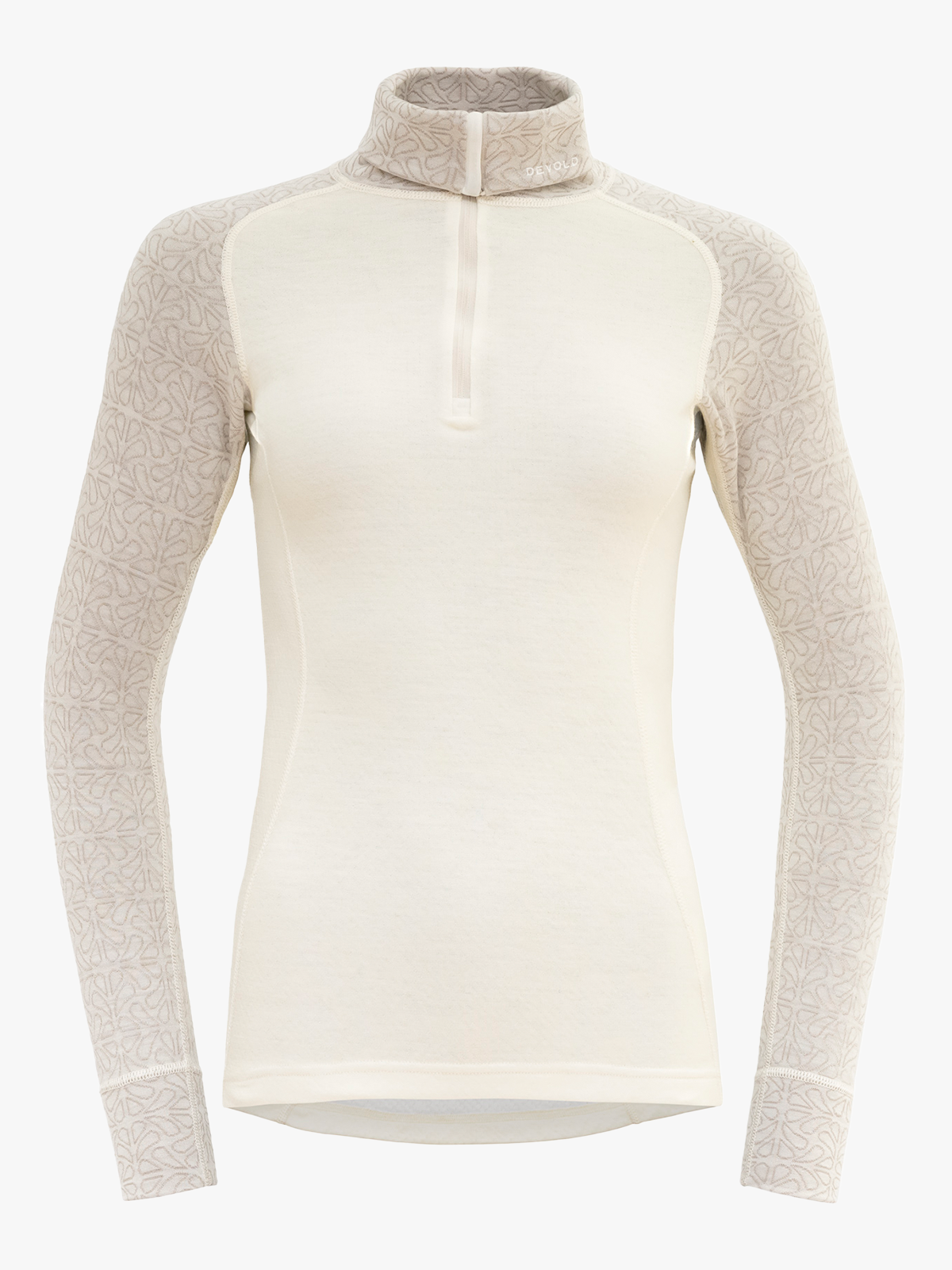 Devold Duo Active Merino 205 Zip Neck Woman Raw White