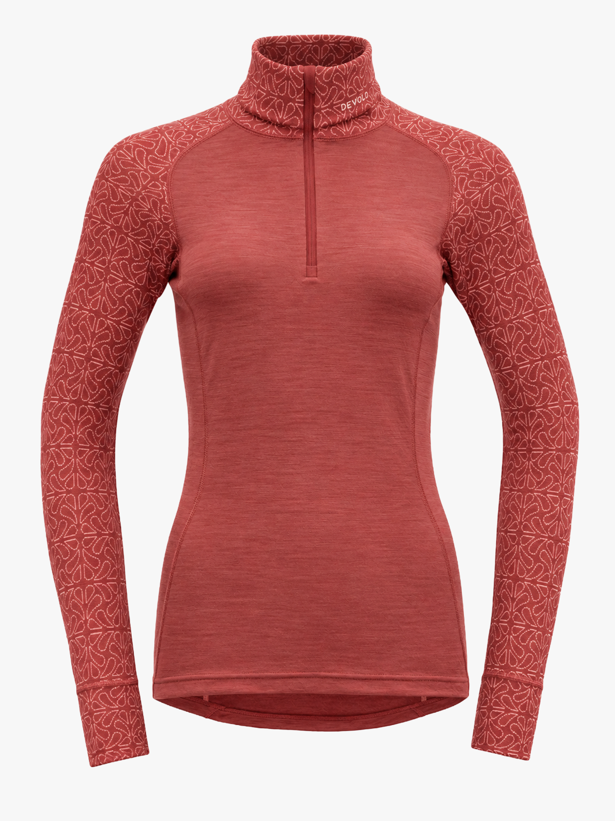 Devold Duo Active Merino 205 Zip Neck Woman Marsala