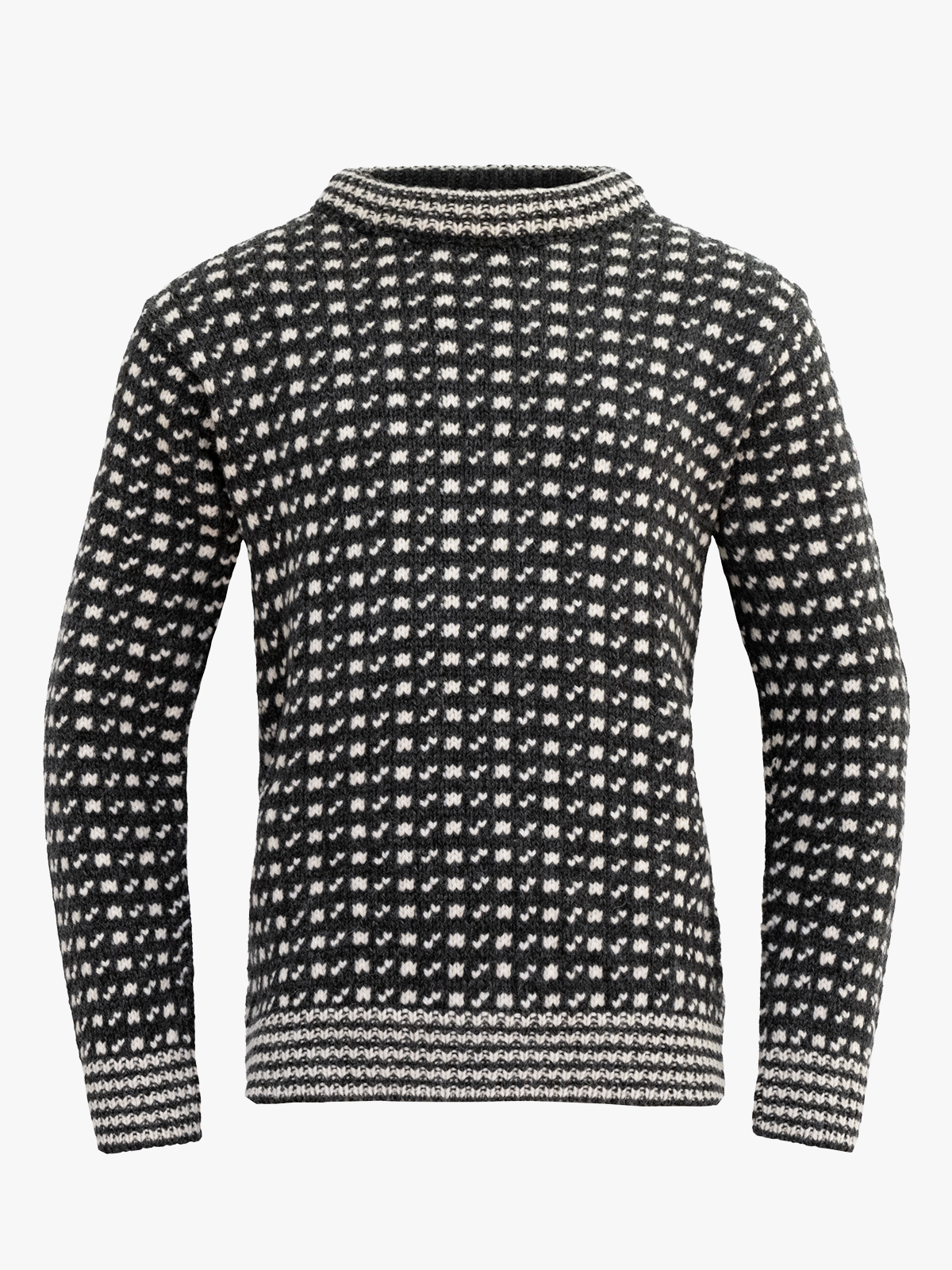 Devold Islender Crew Neck Anthracite/Offwhite