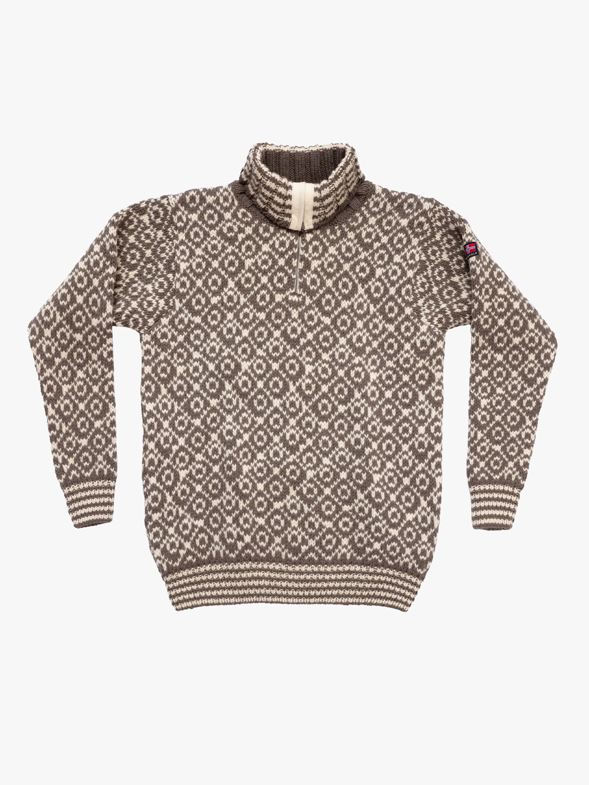 Devold Svalbard Wool Zip Neck Falcon / Offwhite