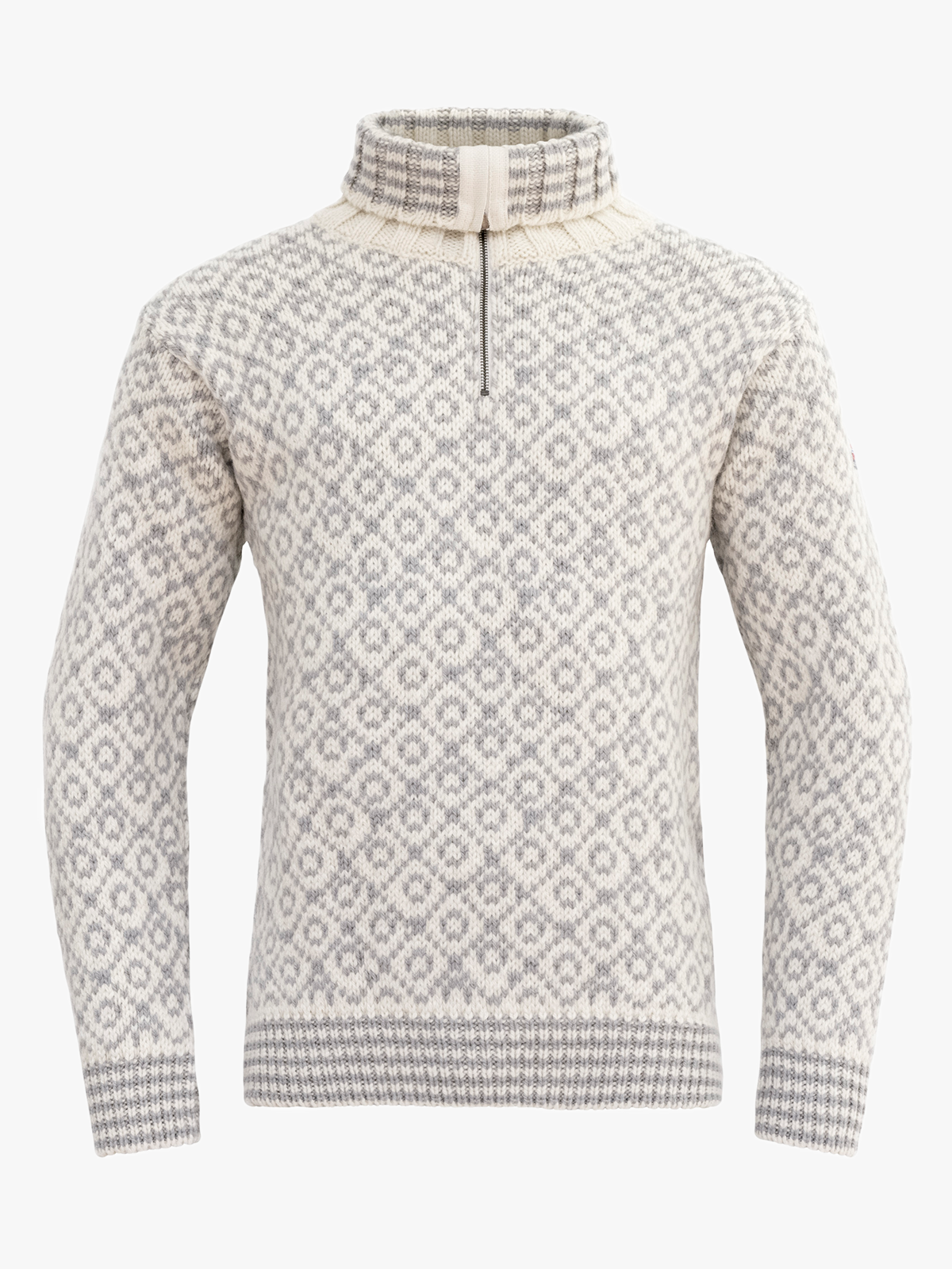 Devold Svalbard Wool Zip Neck Offwhite/Grey