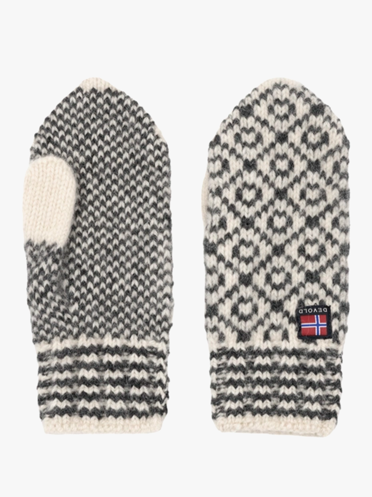 Devold Svalbard Wool Mitten Offwhite / Anthracite