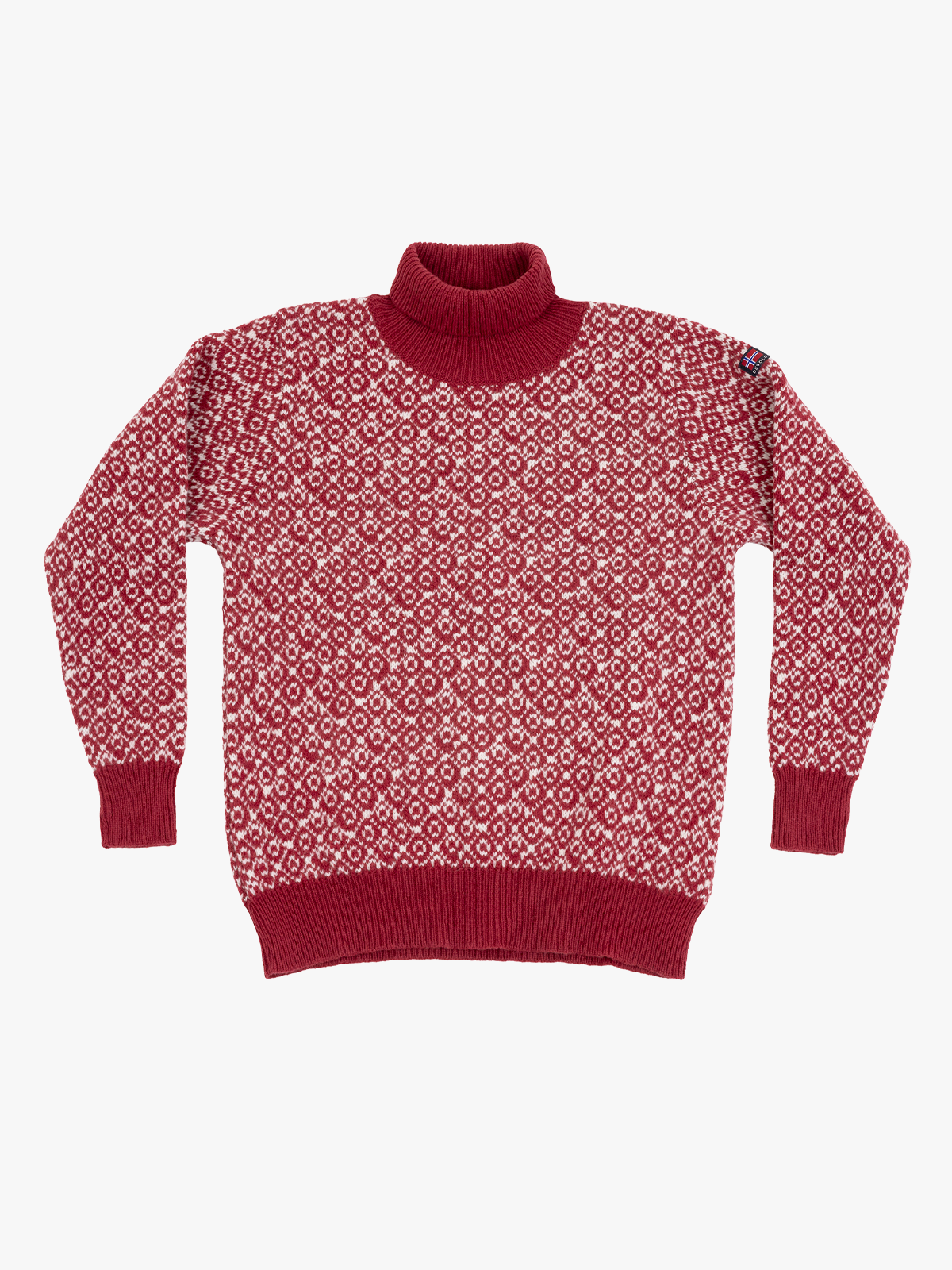 Devold Svalbard Refined High Neck Hindberry / Offwhite