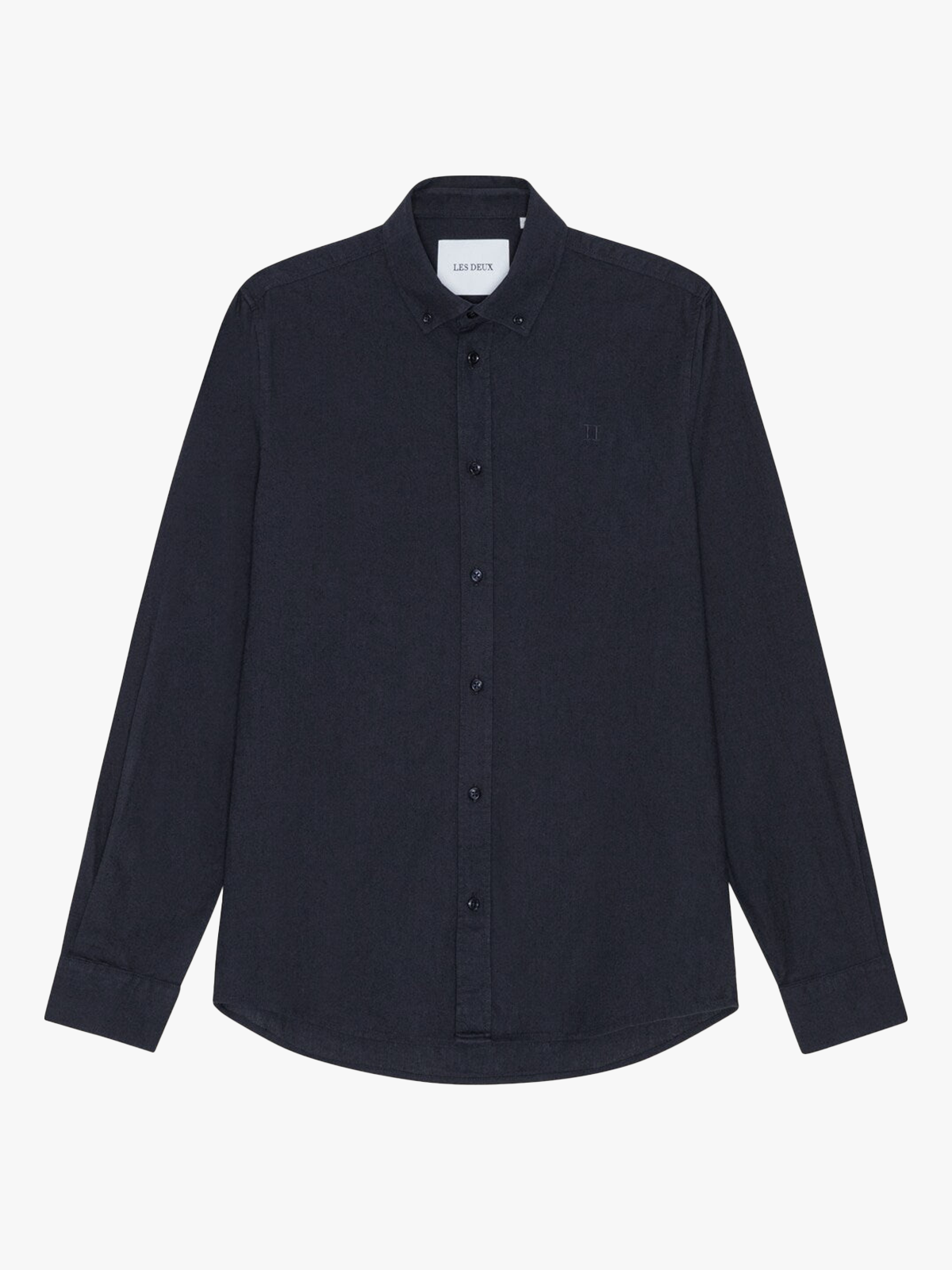 Les Deux Konrad Cotton Linen Shirt Dark Navy