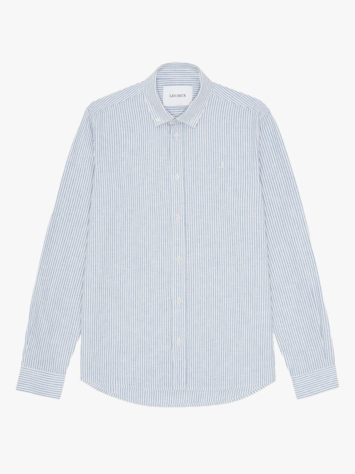 Les Deux Konrad Stripe Cotton Linen Shirt Allure