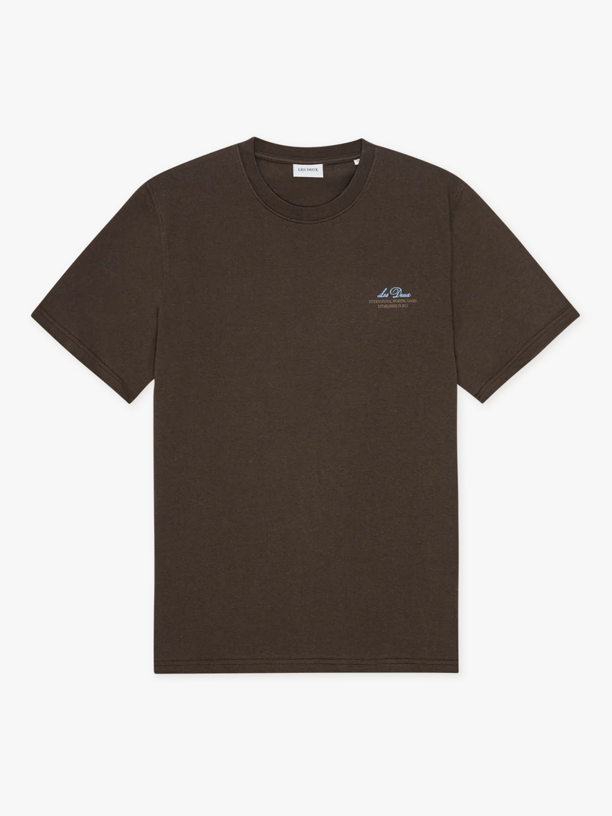 Les Deux Ben Globe T-Shirt Turkish Coffee Brown