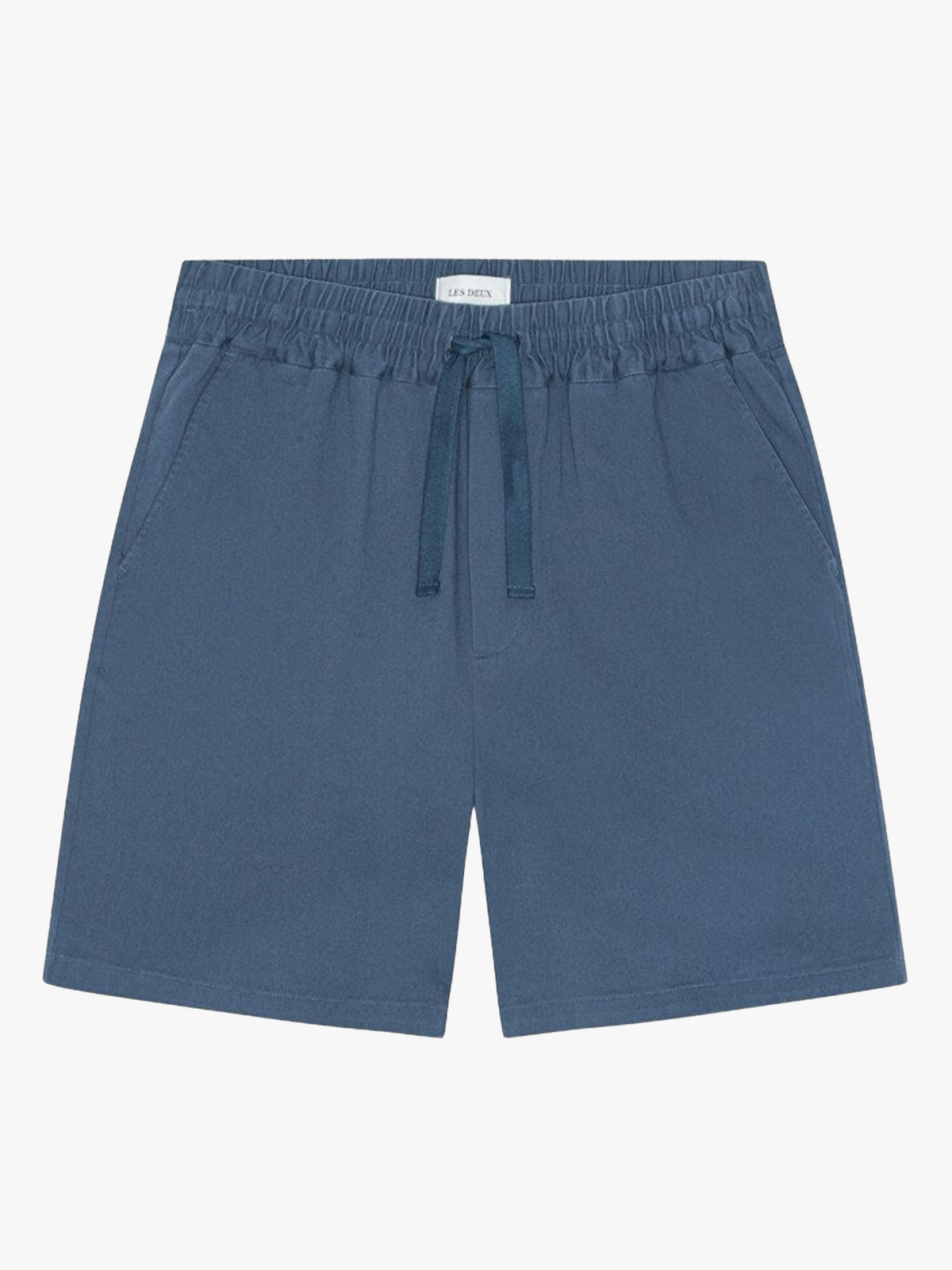 Les Deux Otto Cotton Shorts Dark Denim Blue