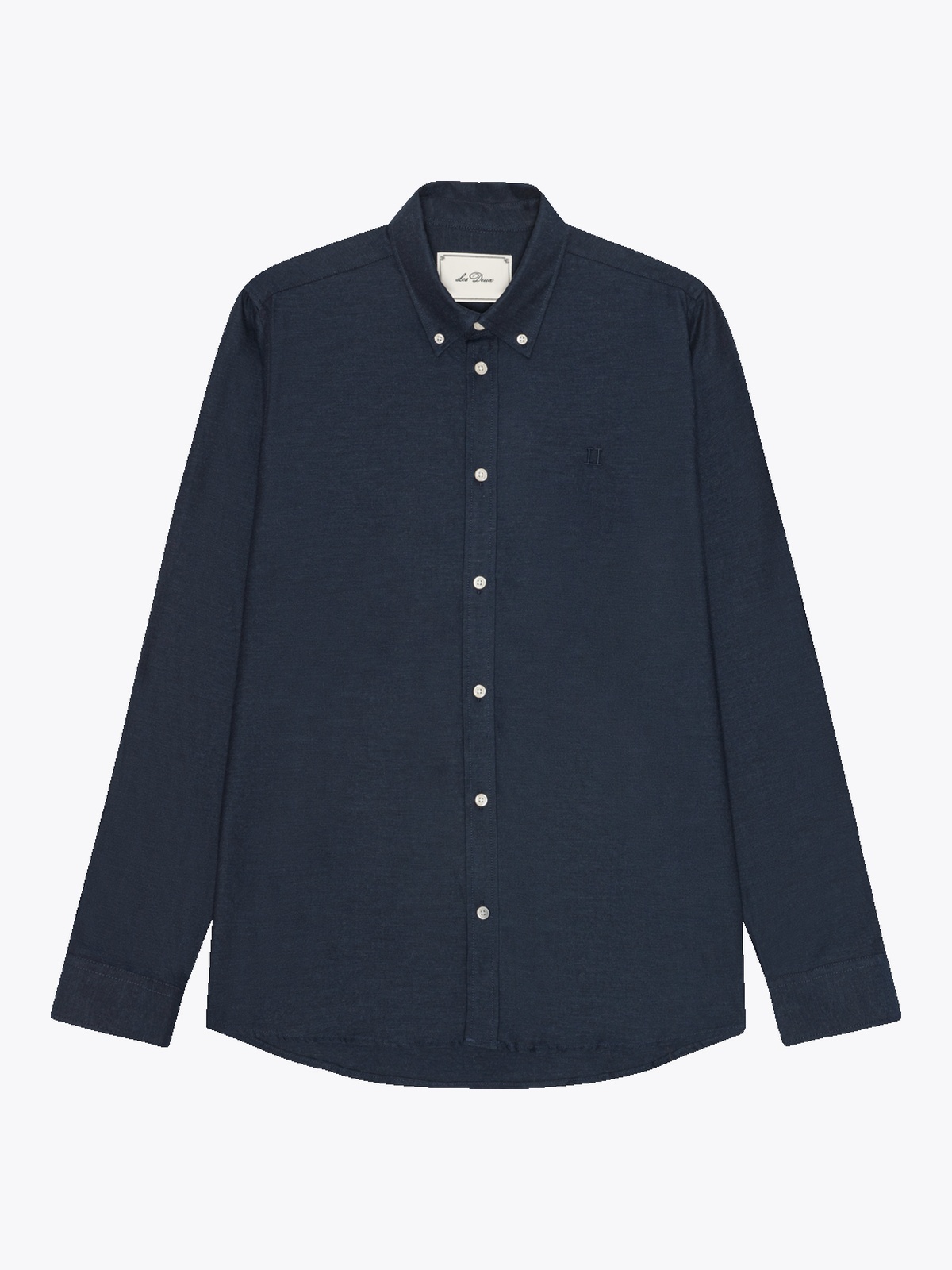 Les Deux Soft Flannel Shirt Dark Navy Blue