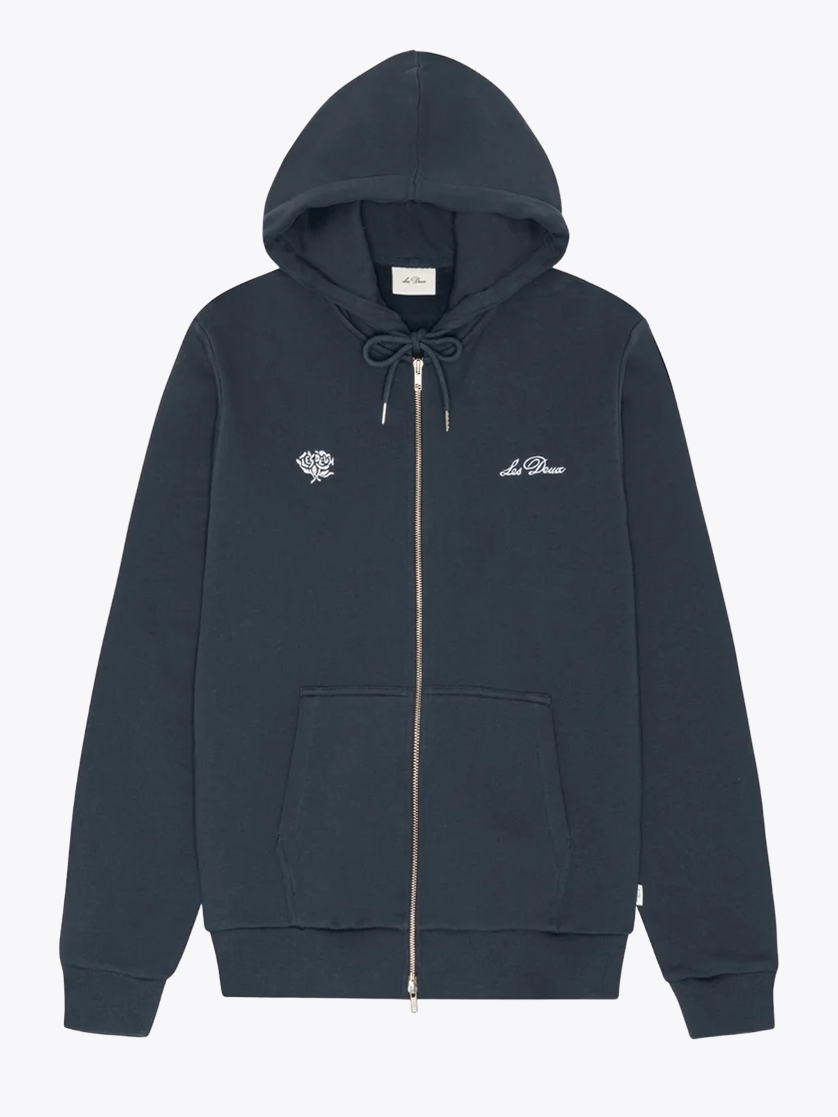 Les Deux Deux Zipper Hoodie India Ink Blue