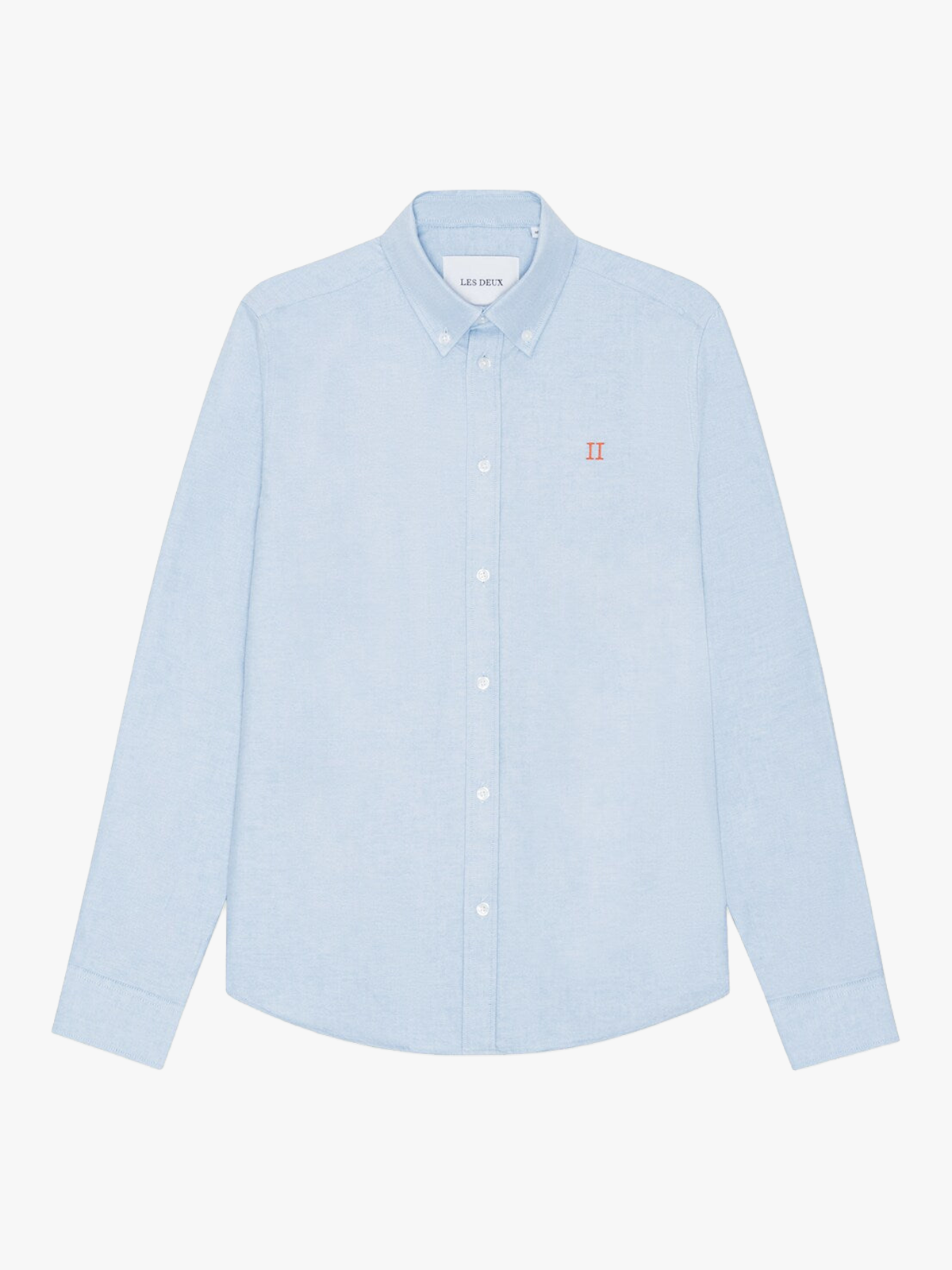 Les Deux Konrad Contrast Oxford Shirt Light Blue / White