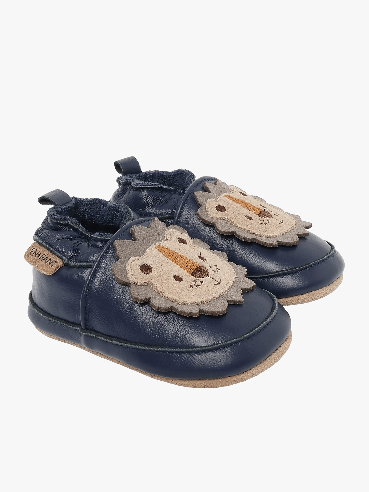 En Fant Leather shoe Applique Black Iris
