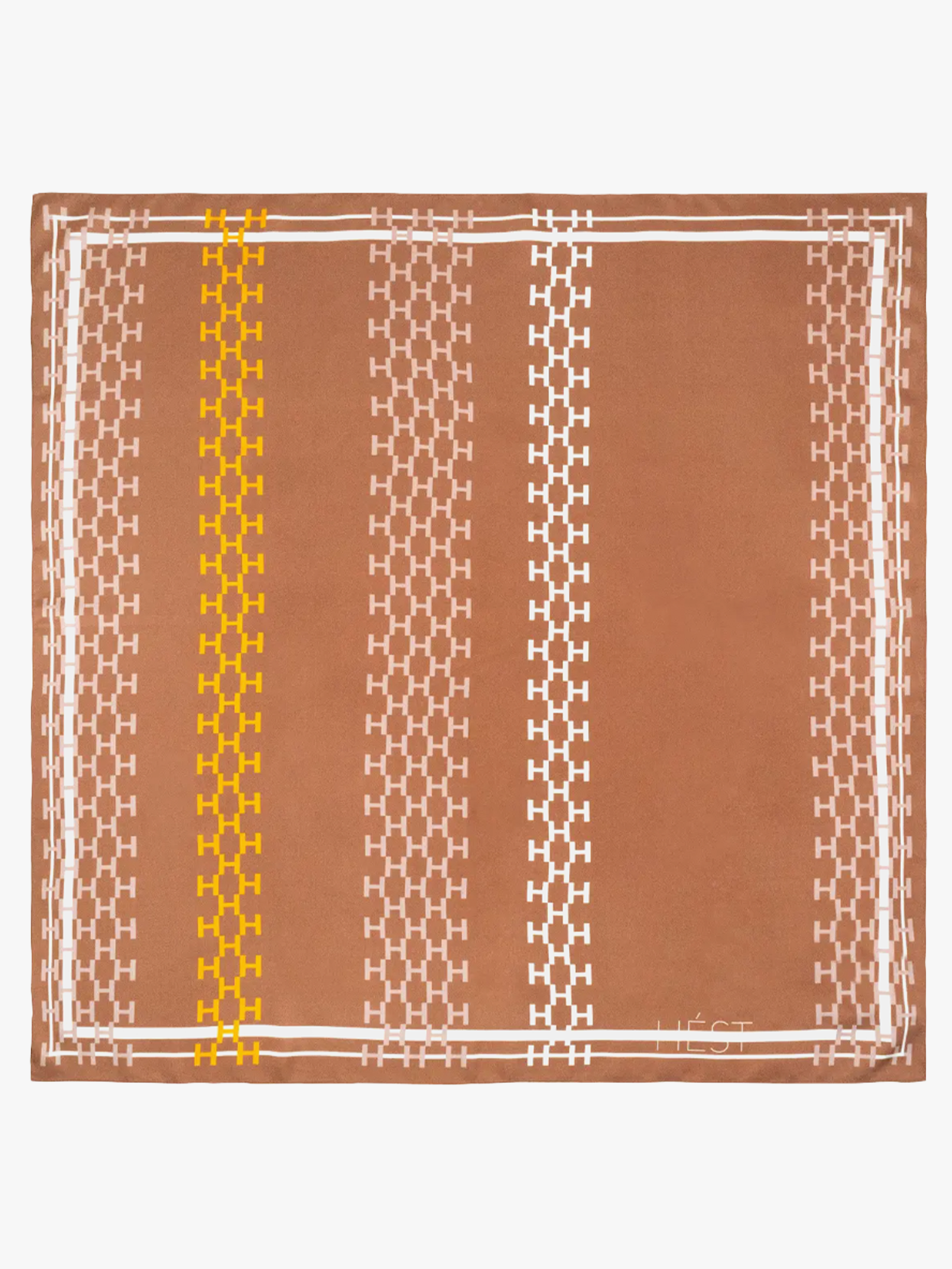Hést Isadora Silk Scarf Large Mocha Mousse