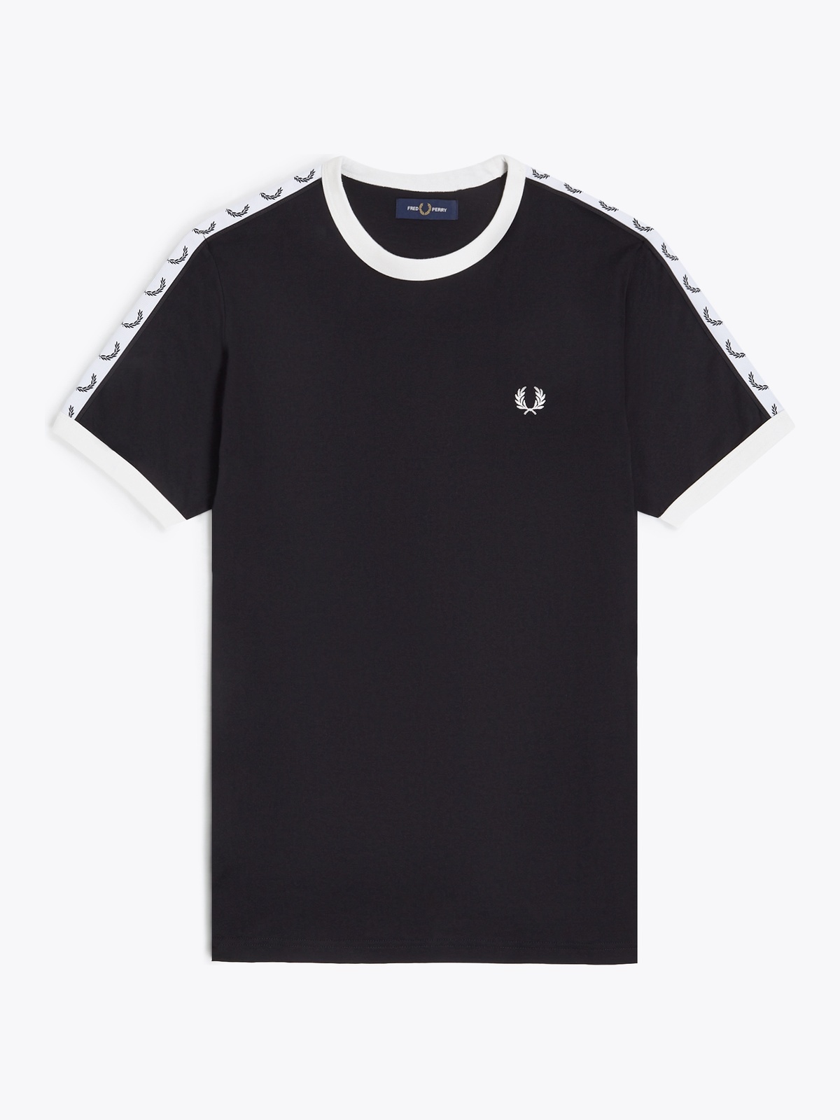Fred Perry Taped Ringer Tee Black