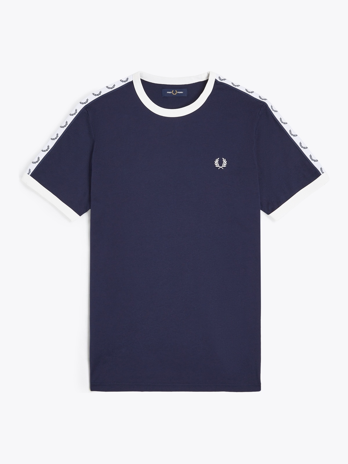 Fred Perry Taped Ringer Tee Carbon Blue