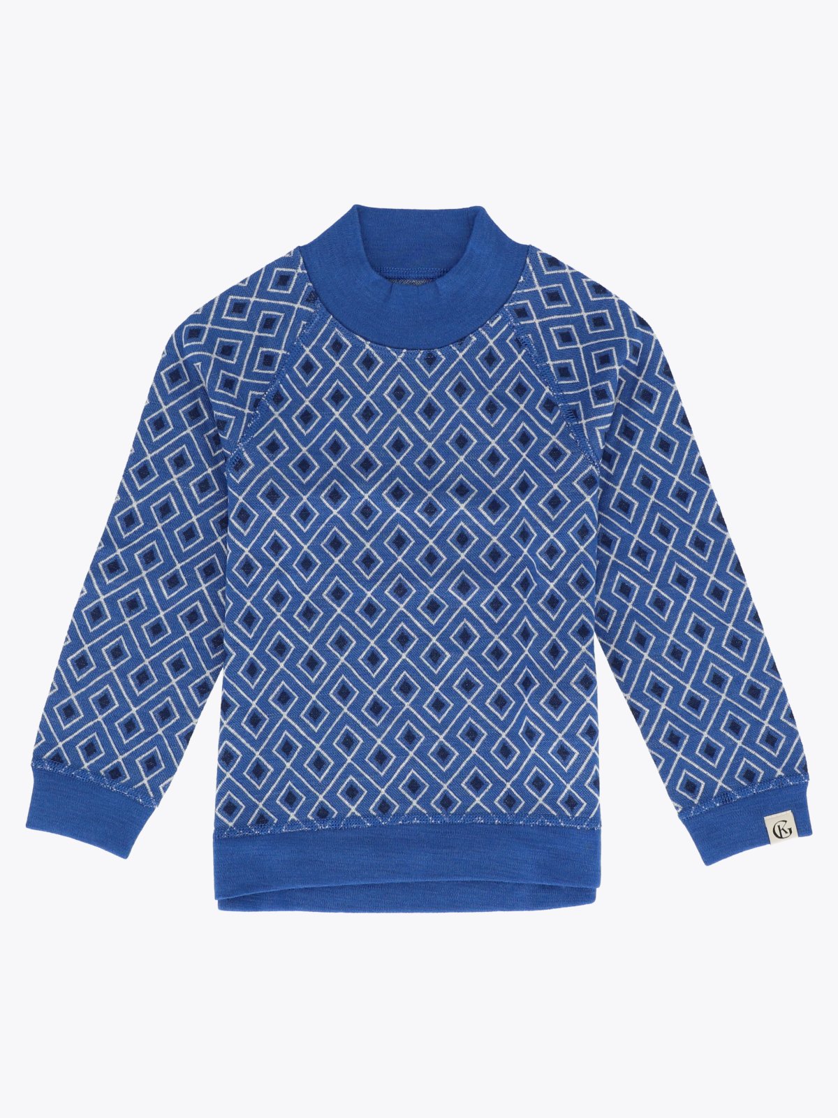 Gullkorn Achon Jaquard Genser Denim med print