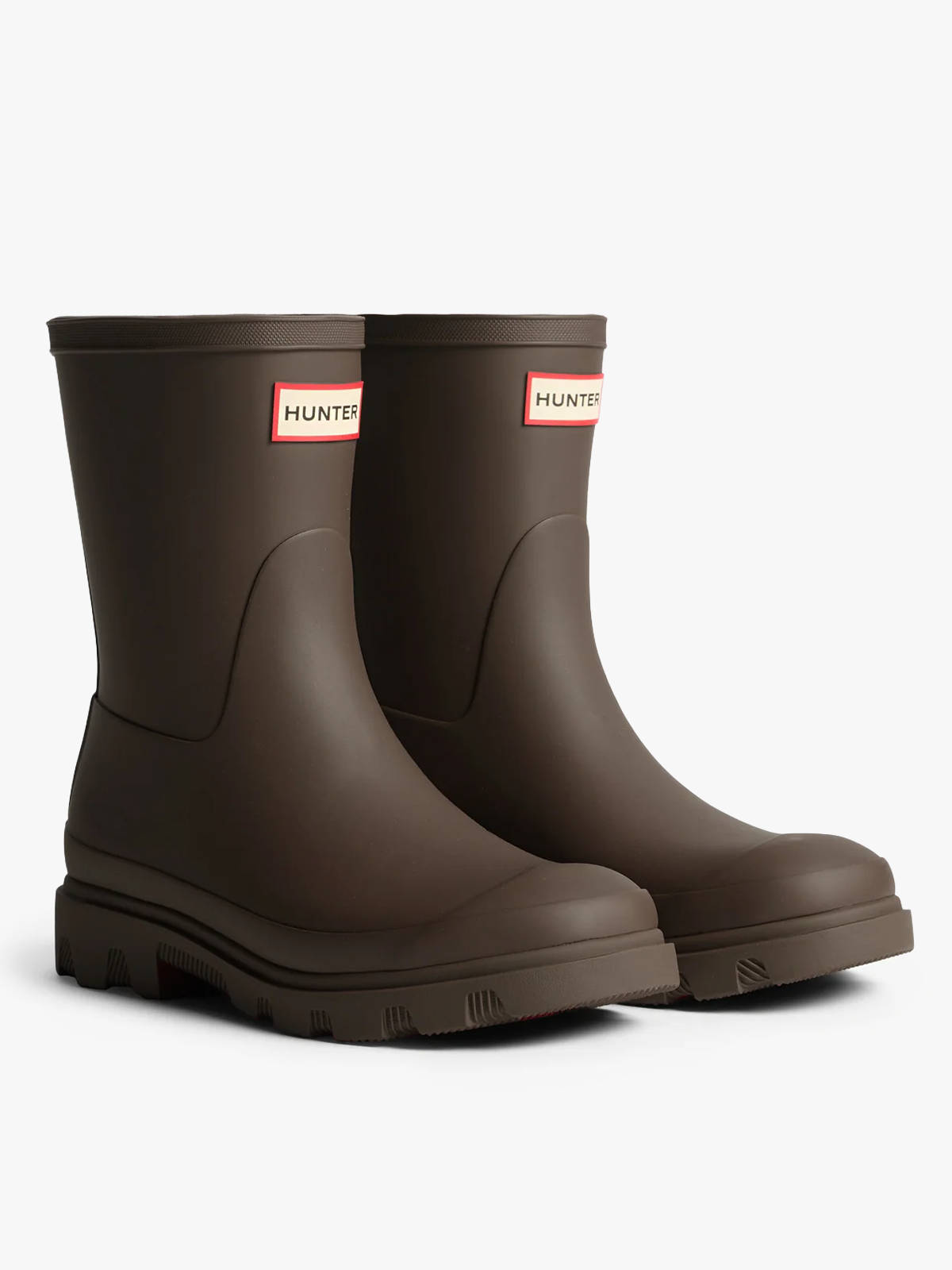 Hunter Unisex Downpour Short Boot Chocolate Brown
