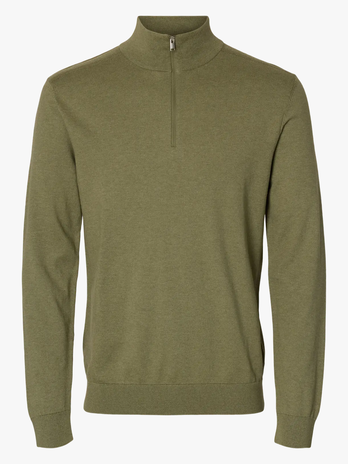 Selected Homme Selected Homme Berg Long Sleeve Half Zip Deep Lichen Green Melange