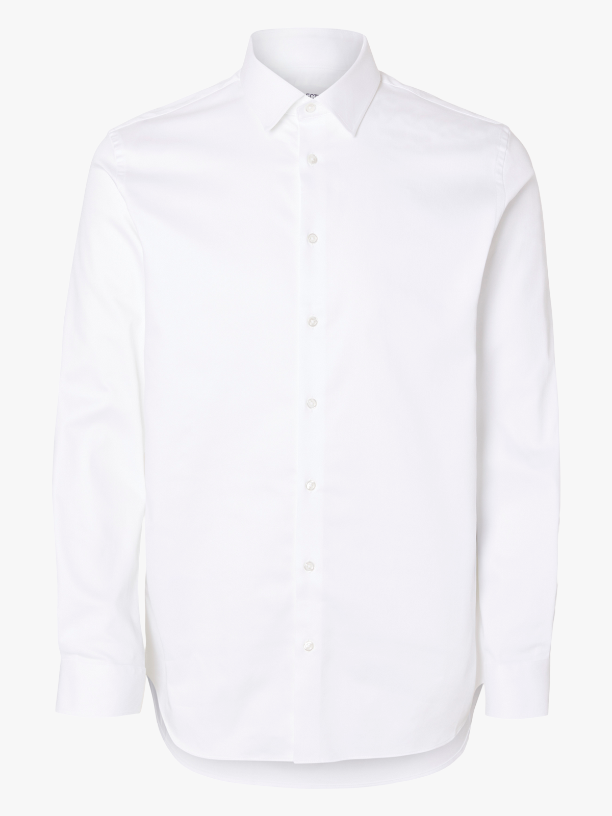 Selected Homme Slim Performance Shirt Long Sleeve Bright White