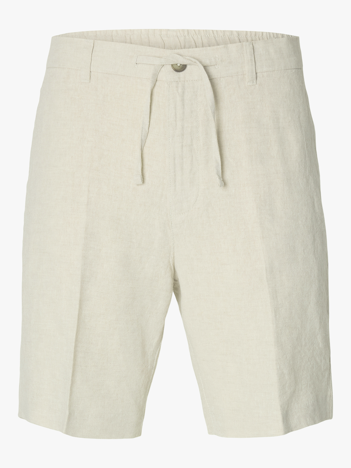 Selected Homme Regular Leroy Linen Blend Shorts Pure Cashmere