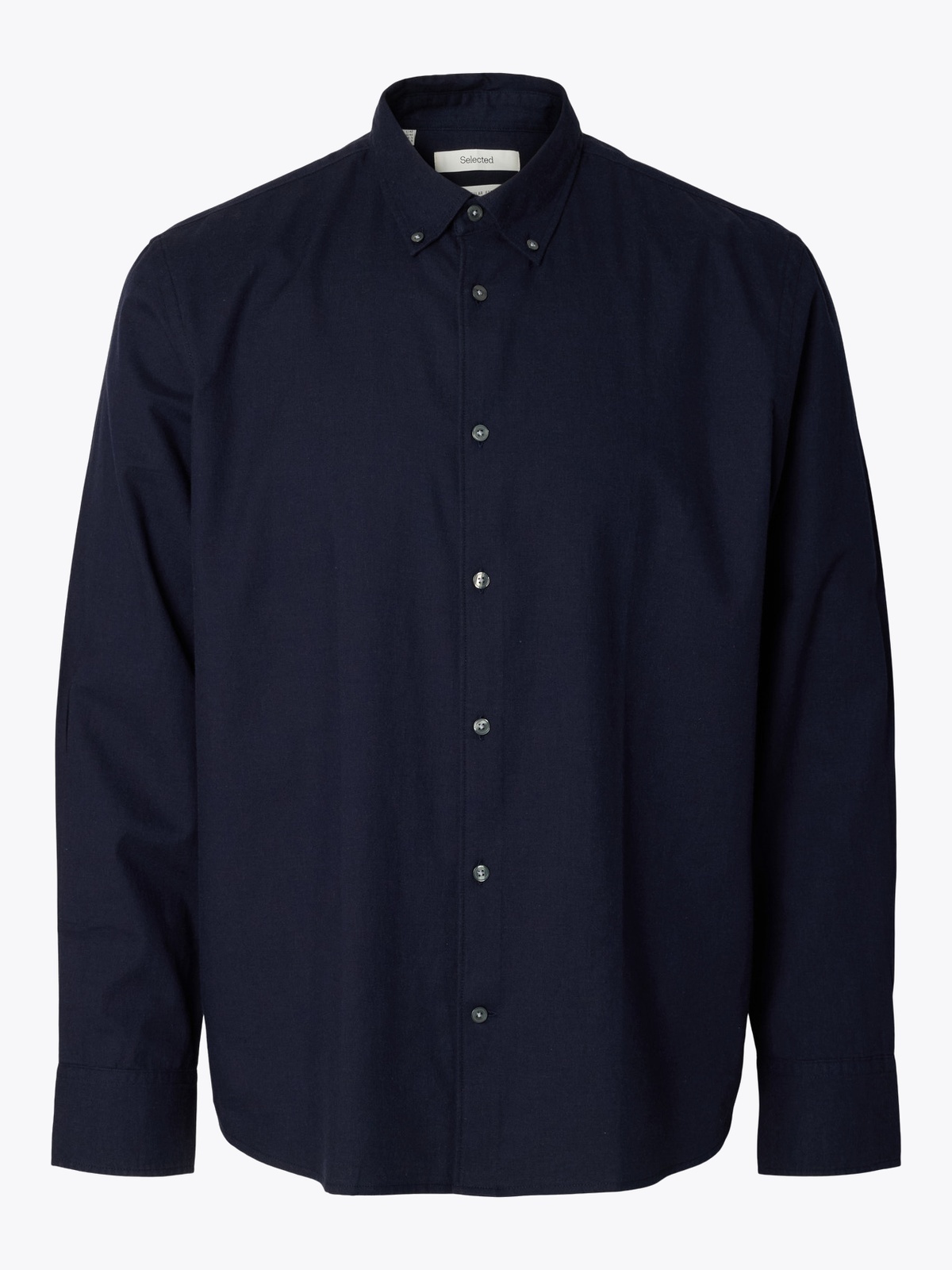 Selected Homme Regular Cole Jay Melange Long Sleeve Shirt Sky Captain