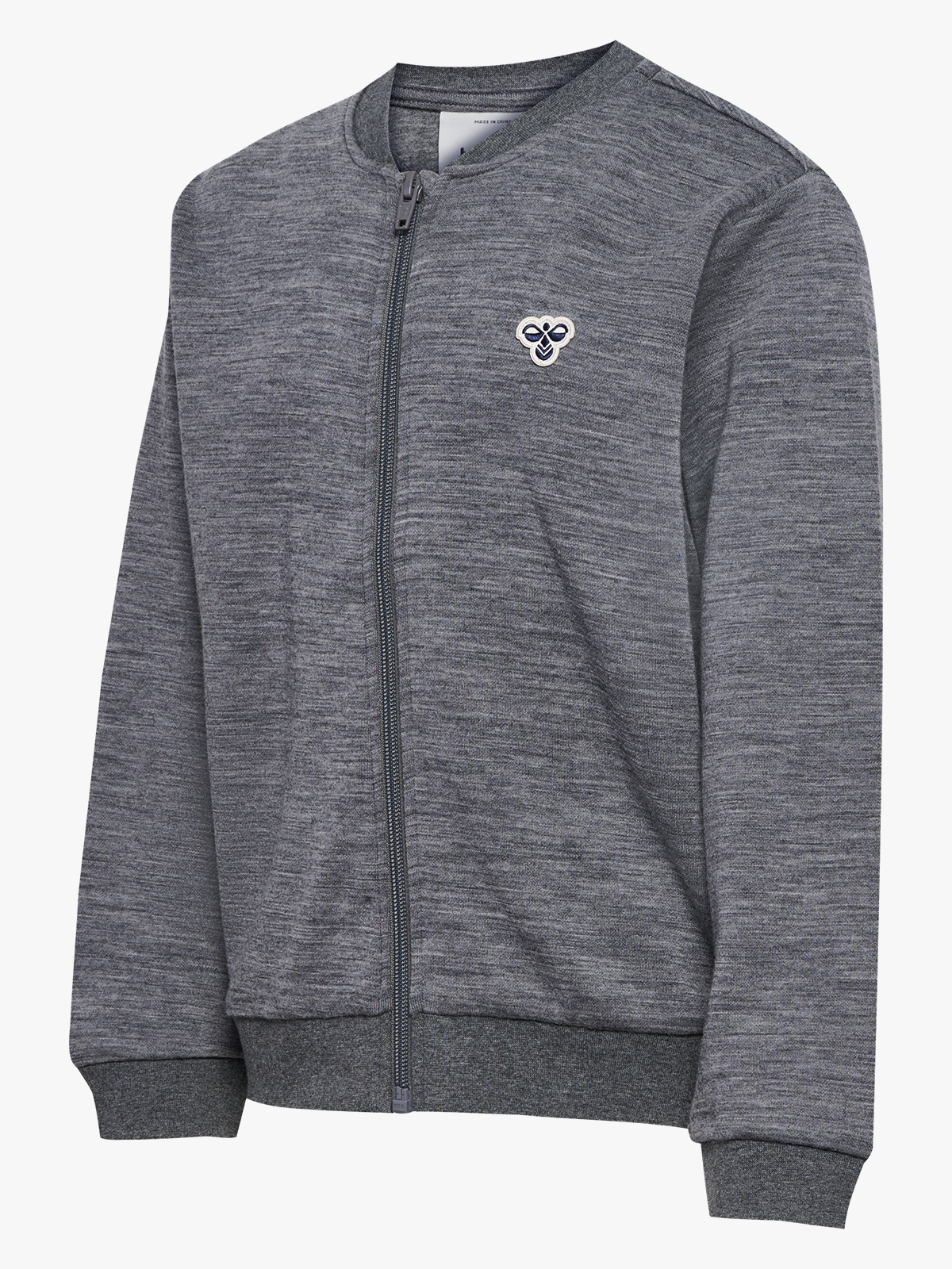Hummel Junior Wool Zip Jacket Bee Dark Grey Melange