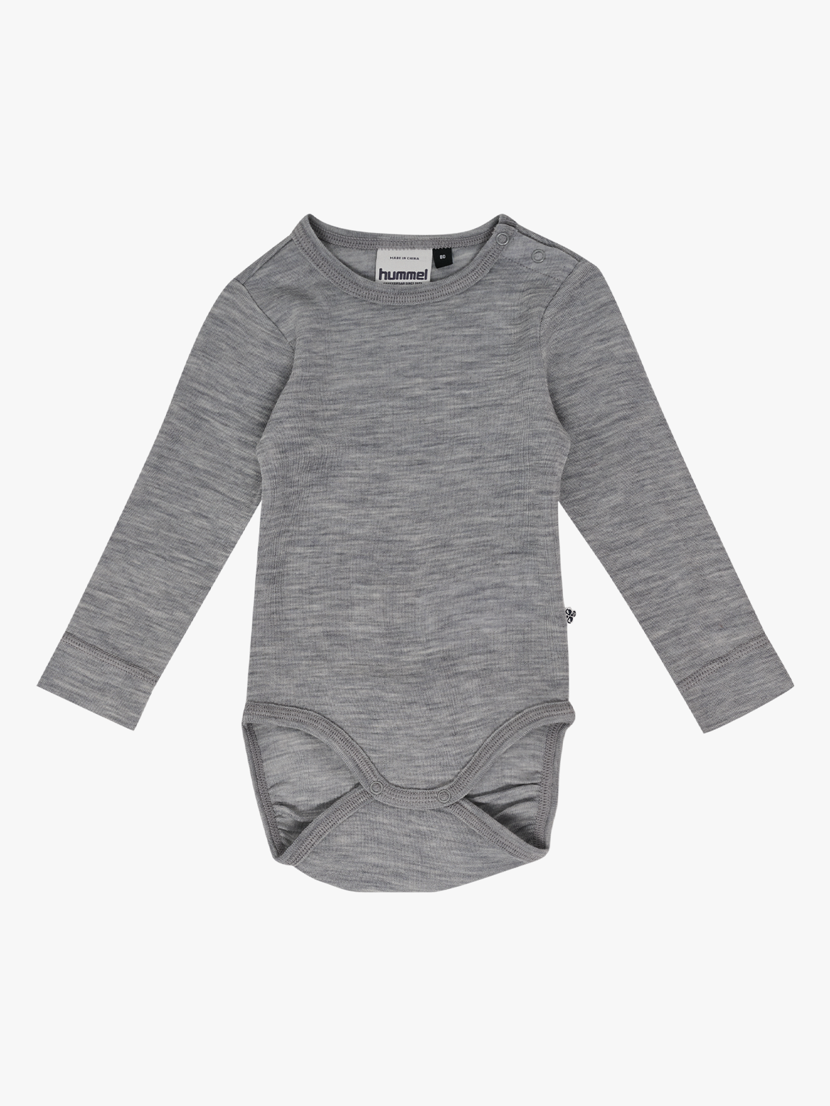 Hummel Mini Wool Rib Body Long Sleeve Grey Melange