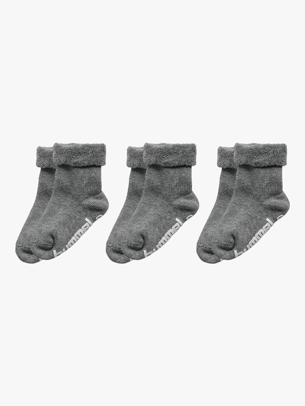Hummel Mini non slip 3-pack sock Grey Melange