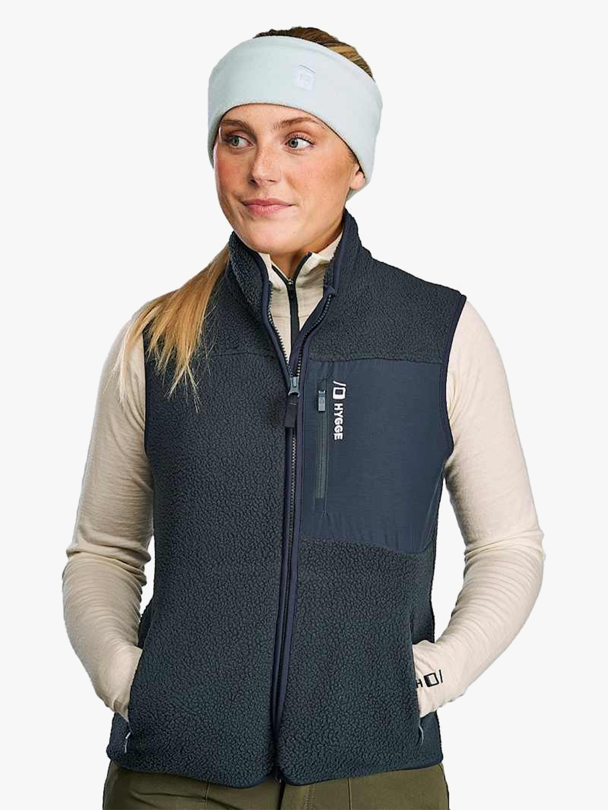 Hygge Women's Pile Fleece Vest Navy