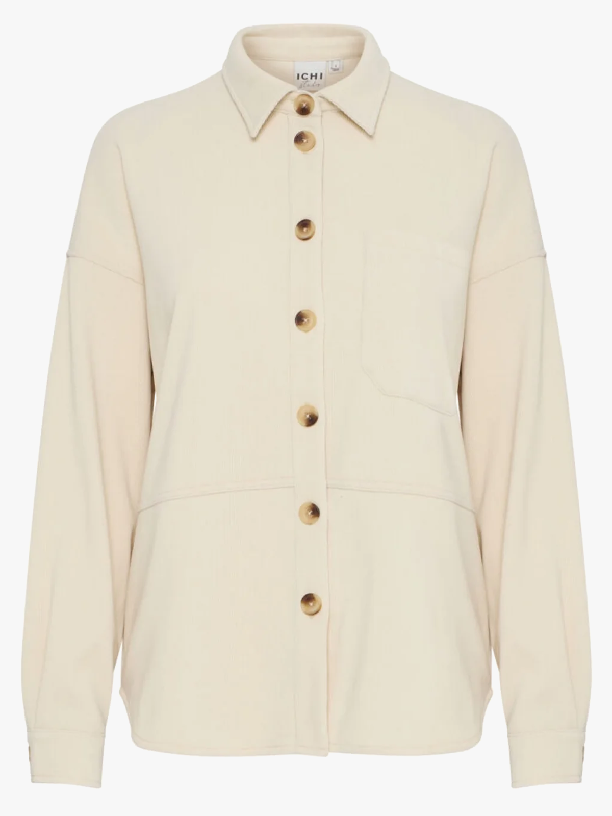 Ichi Kate Corduroy Shirt Almond Milk
