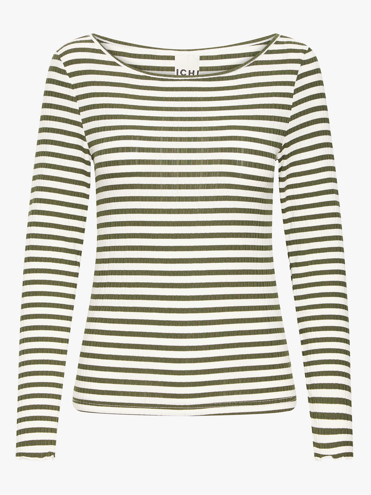 Ichi Cella Long Sleeve Cloud / Rifle Green